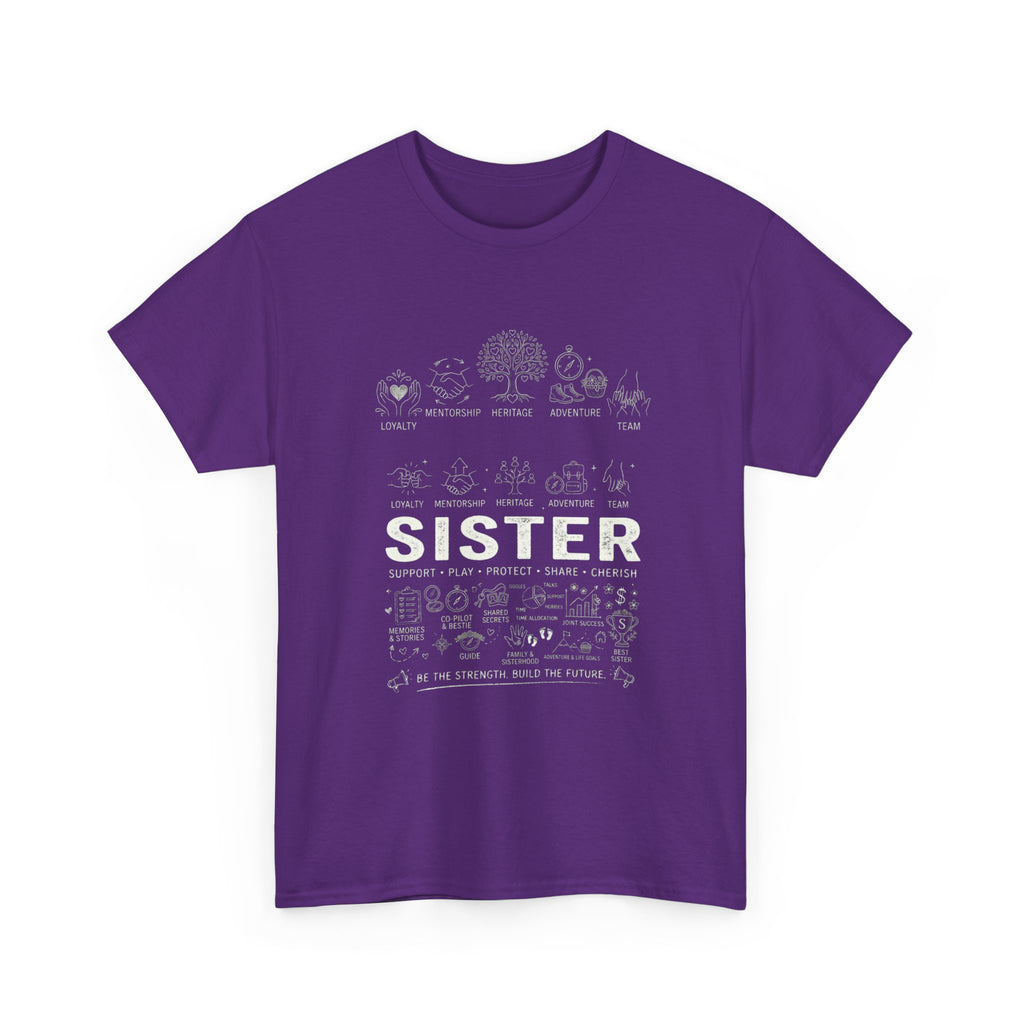 Sister Doodle T-Shirt — Cute Hand-Drawn Sister Gift Tee for Weddings & Birthdays