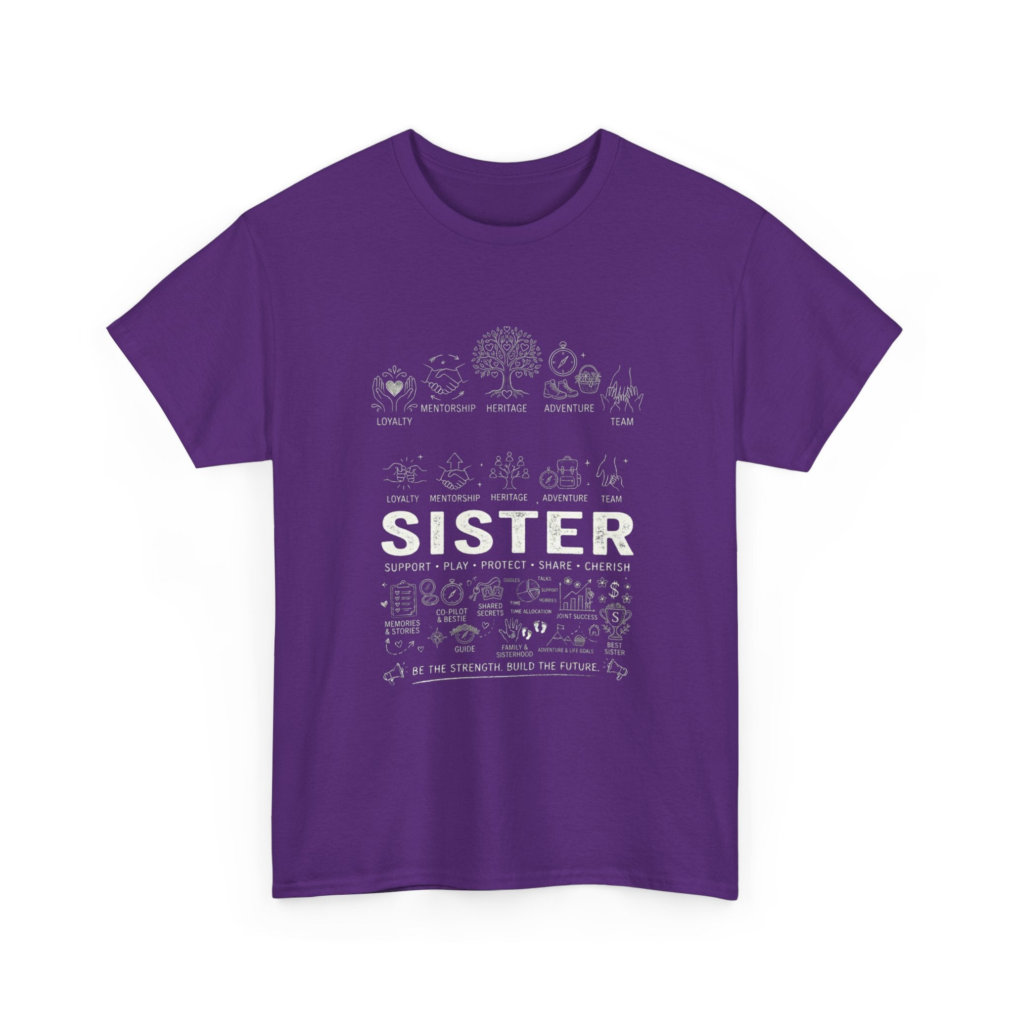 Sister Doodle T-Shirt — Cute Hand-Drawn Sister Gift Tee for Weddings & Birthdays