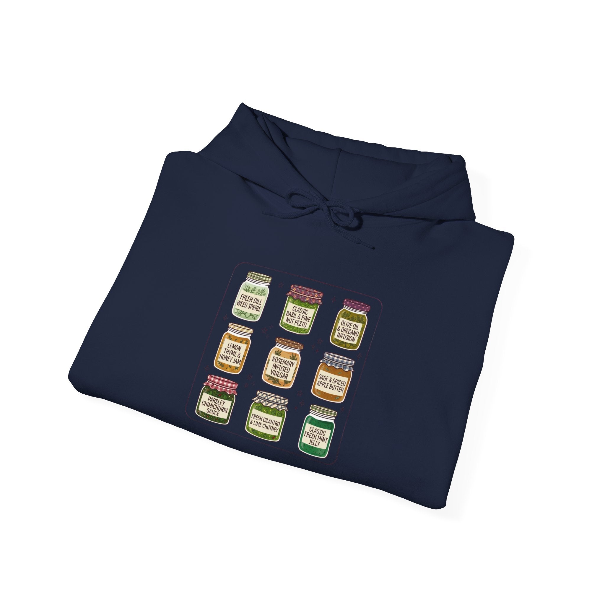Retro Jam Jar Grid Hoodie | Vintage Food Graphics, Nostalgic Diner Style