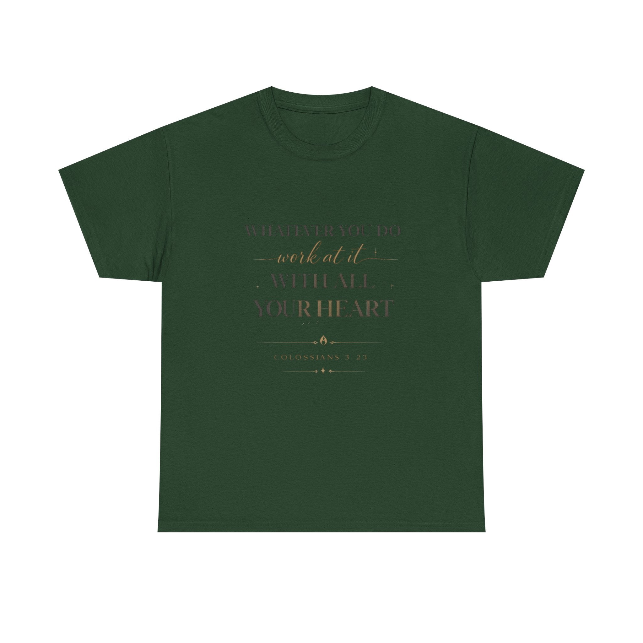 Entrepreneur Bible Quote Tee — "Work at it with All Your Heart"