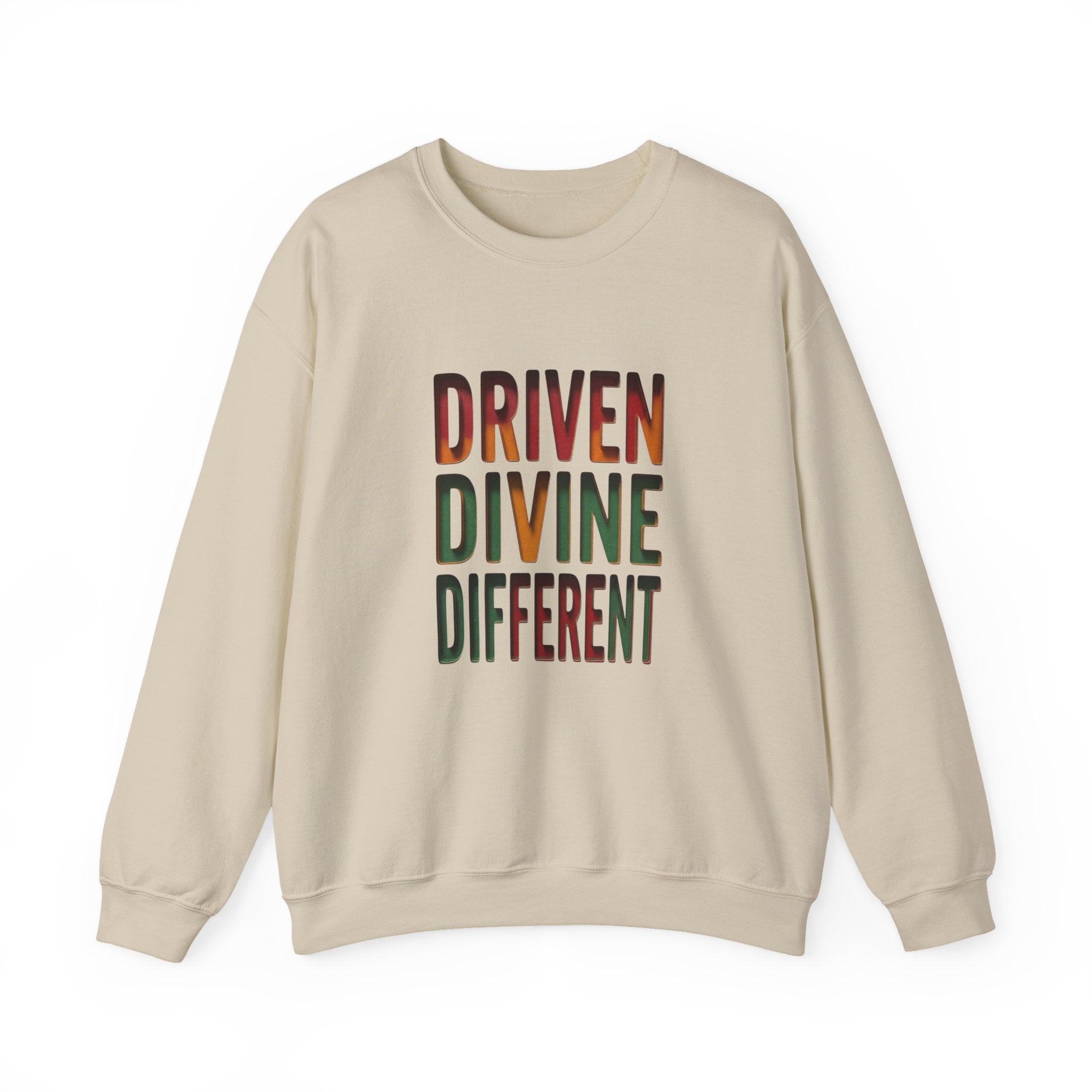 Driven Divine Different Sweatshirt | Juneteenth Pan-African Colors, Freedom Message