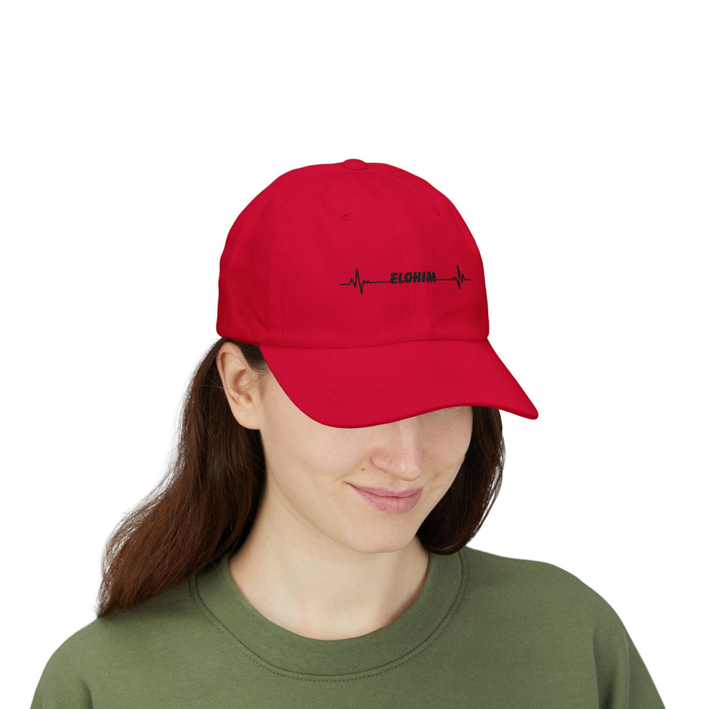 Elohim Heartbeat Dad Cap — Embroidered Spiritual Baseball Hat