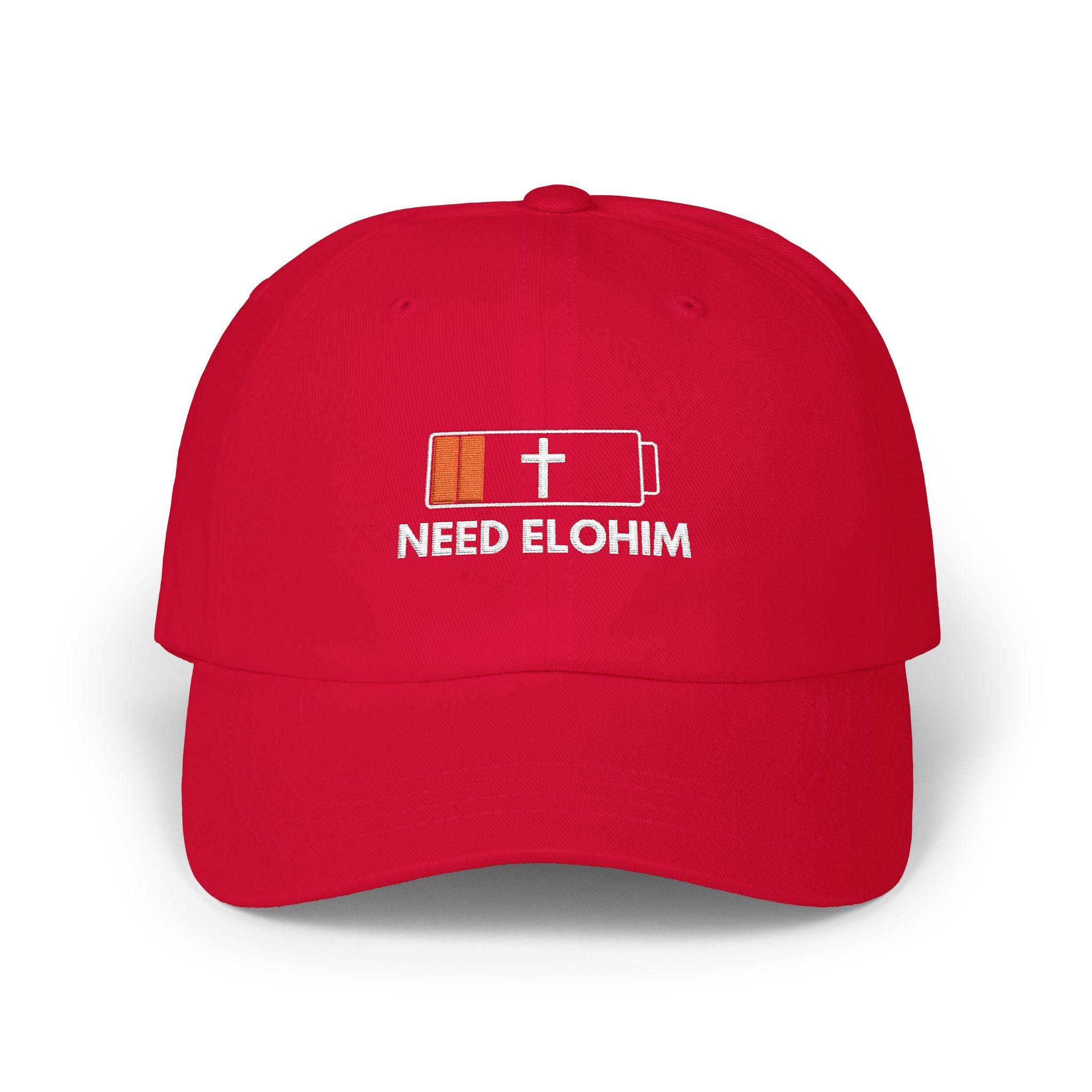 Need Elohim Dad Cap — Low Battery Faith Baseball Hat