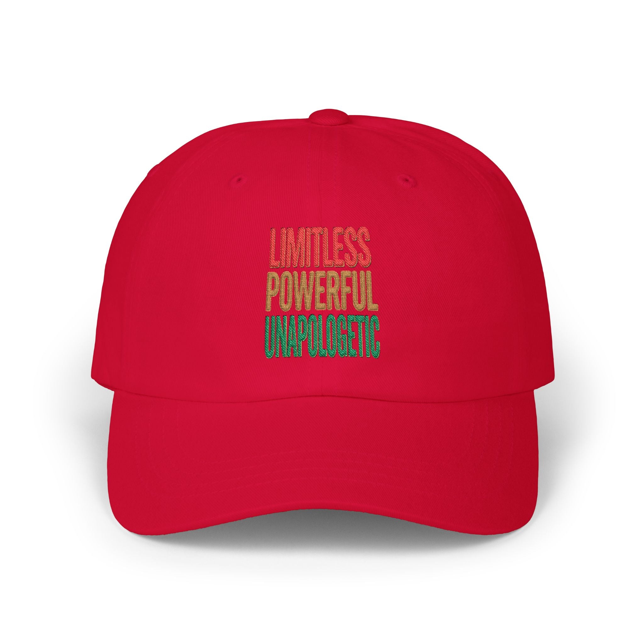 Dad Cap — "Limitless Powerful Unapologetic" Embroidered Inspirational Hat