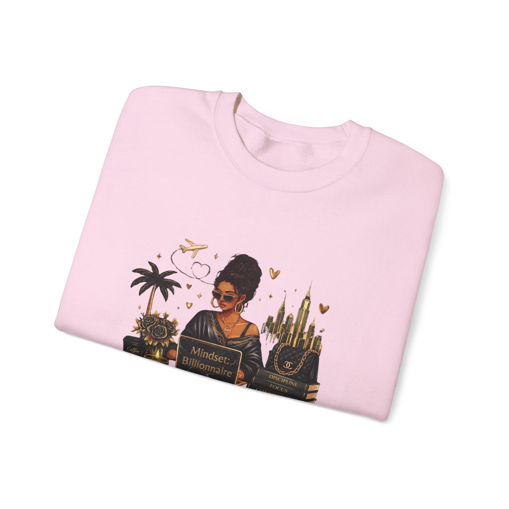 Mindset Billionaire Sweatshirt — Inspirational Cozy Crewneck for Women