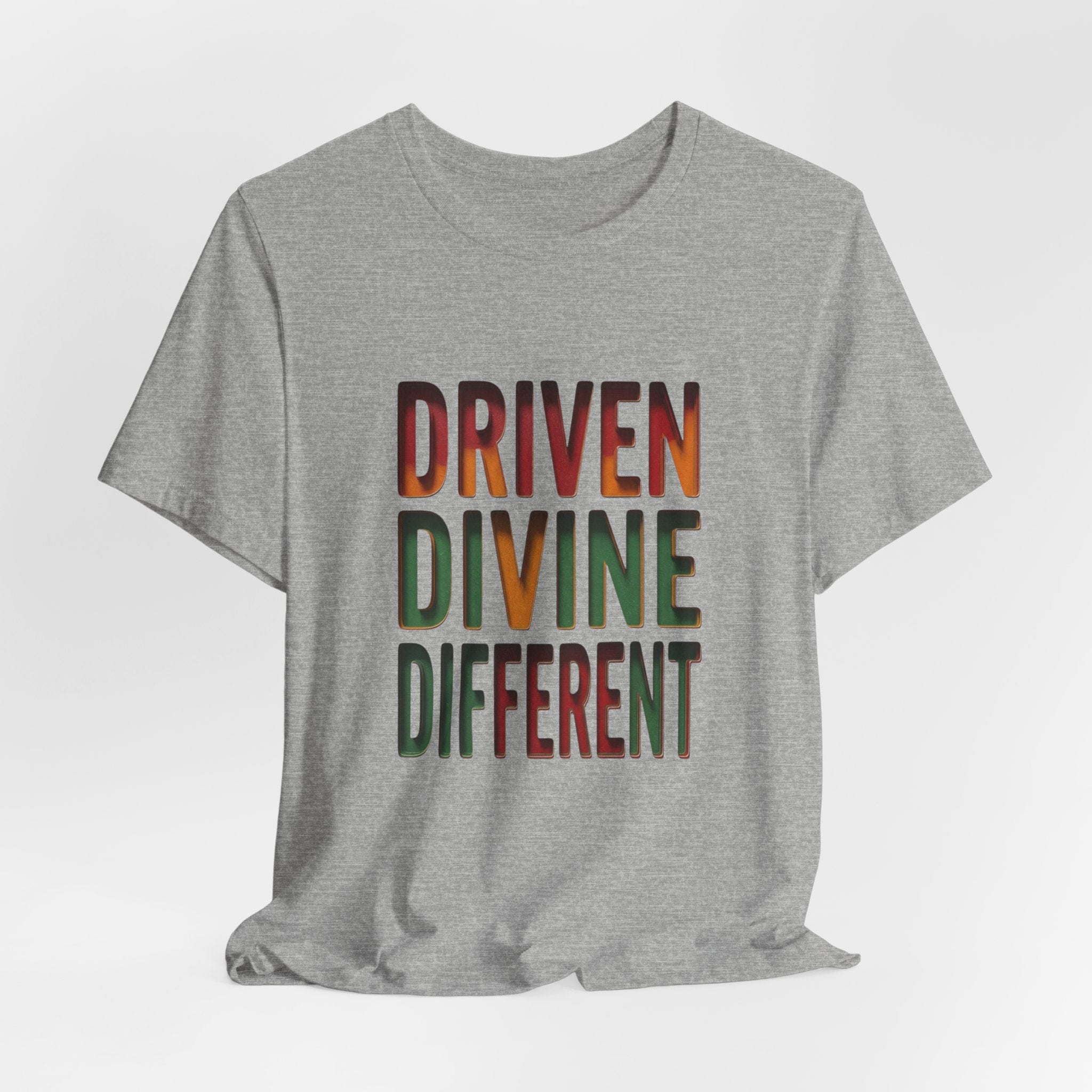 Driven Divine Different T-Shirt | Juneteenth Pan-African Typography 1865