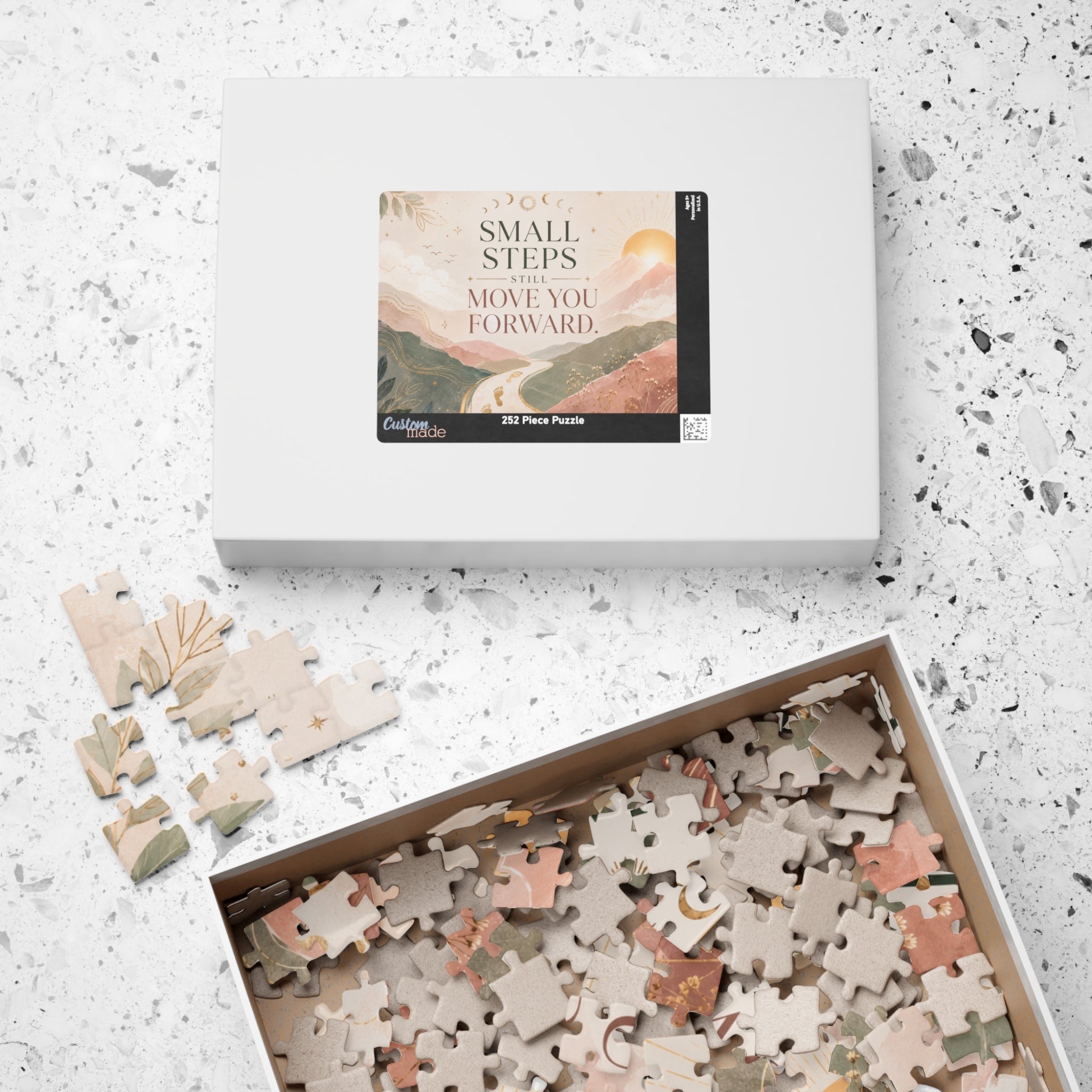 Motivational Puzzle — "Small Steps Still Moves You Forward" Inspirational Jigsaw (110–1014 pcs)