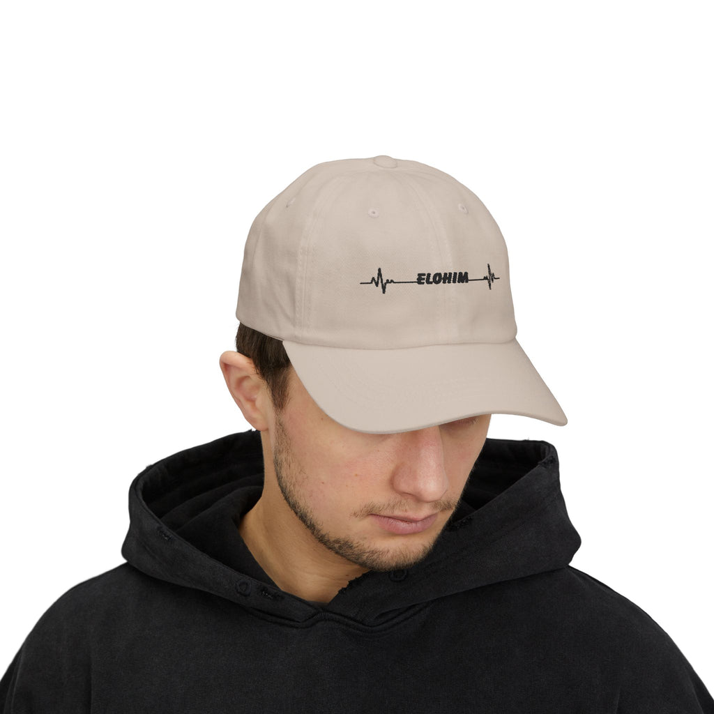 Elohim Heartbeat Dad Cap — Embroidered Spiritual Baseball Hat