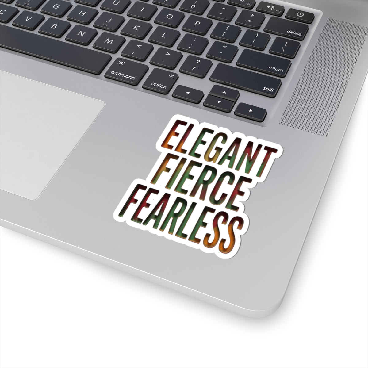 Elegant Fierce Fearless Kiss-Cut Sticker | Juneteenth Pan-African Pride, 1865 Freedom
