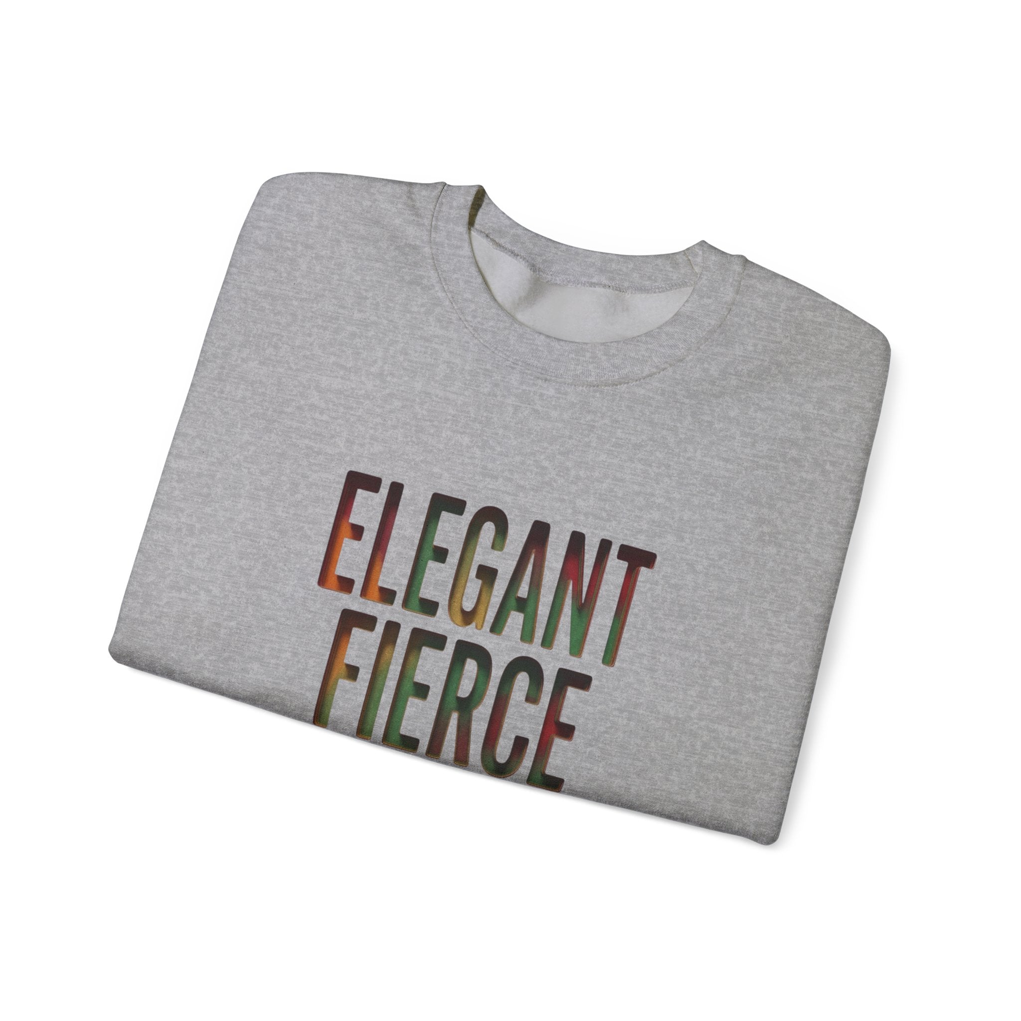 Elegant Fierce Fearless Crewneck Sweatshirt | Juneteenth Pan-African Typography 1865