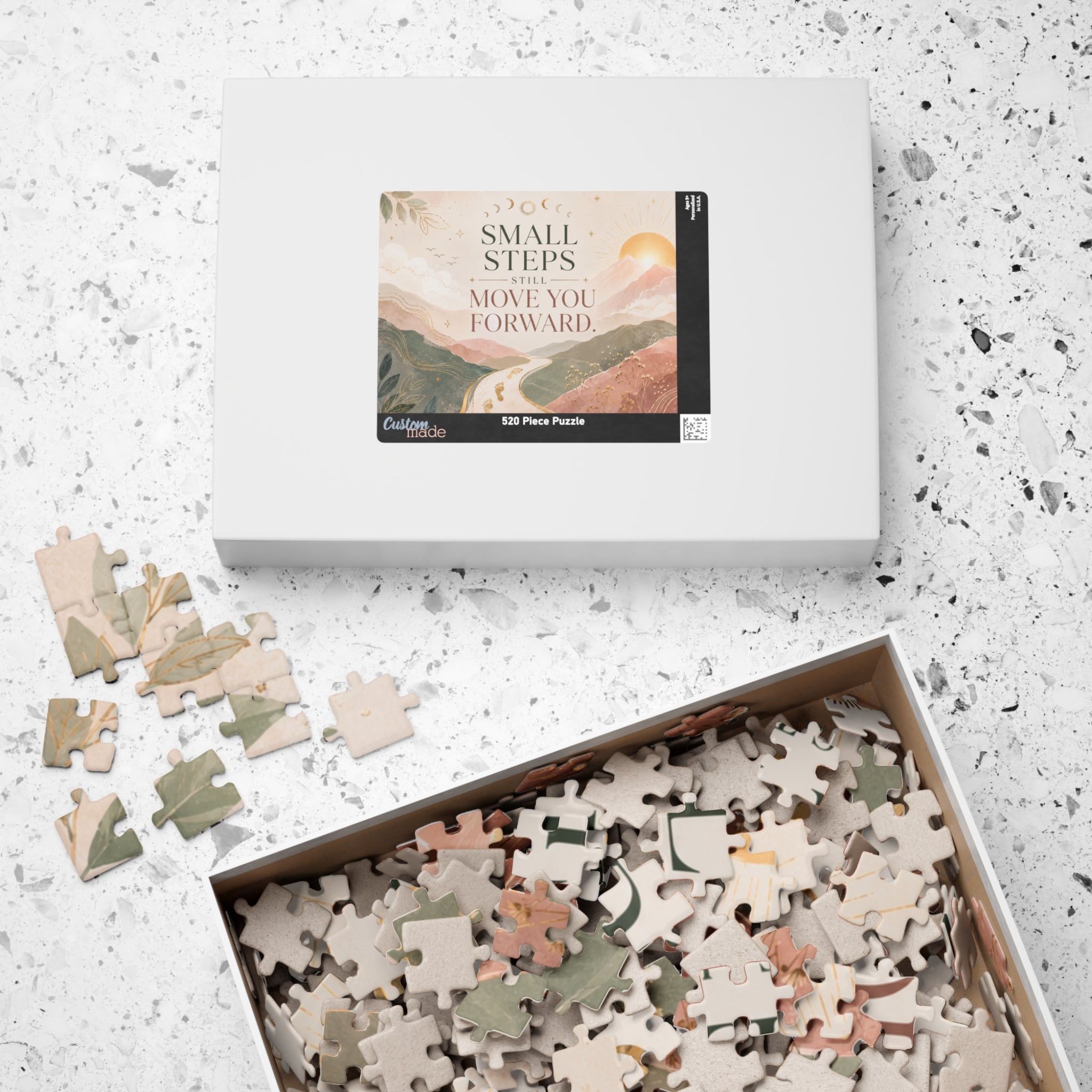 Motivational Puzzle — "Small Steps Still Moves You Forward" Inspirational Jigsaw (110–1014 pcs)