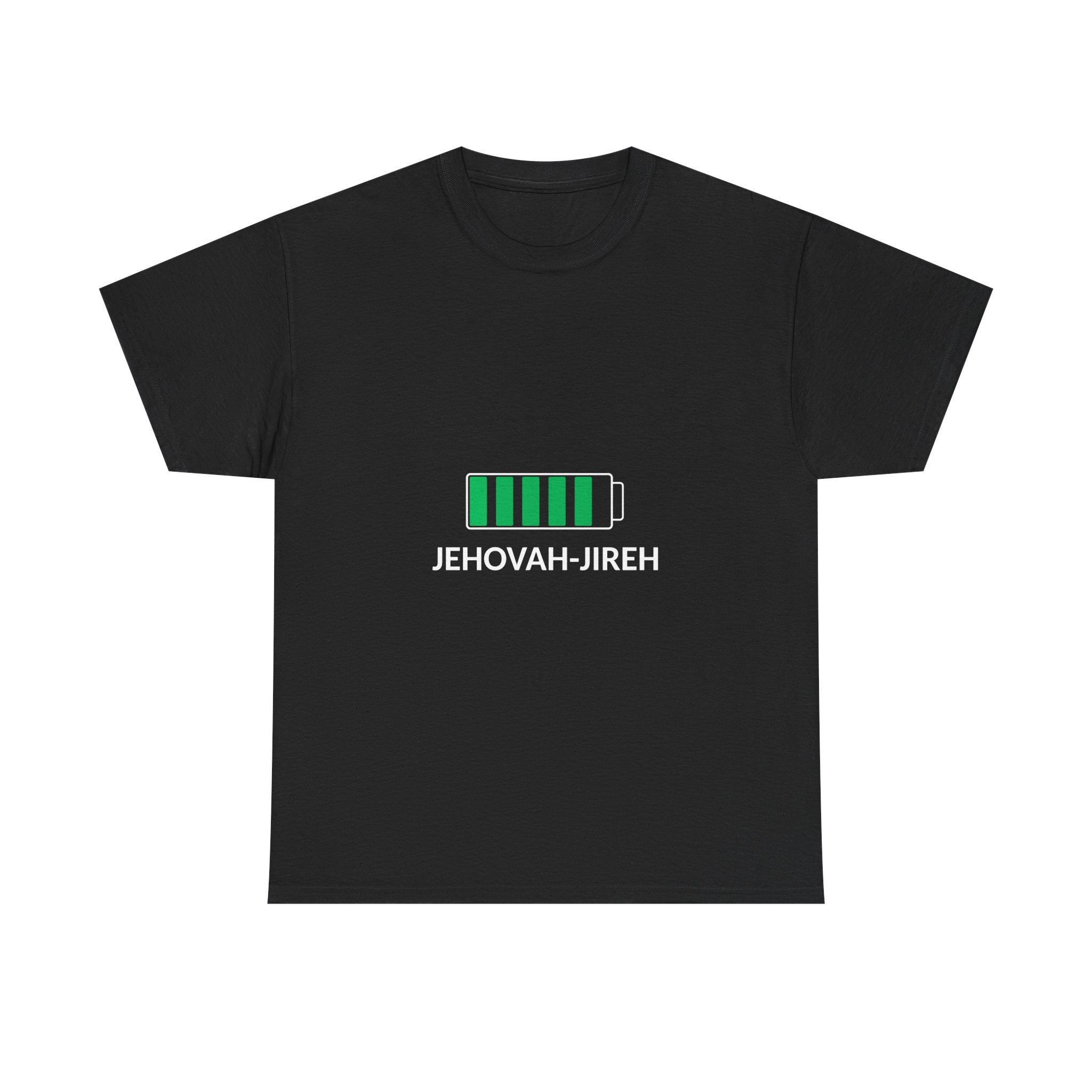 Jehovah-Jireh Battery Graphic Tee — Christian Faith T-Shirt