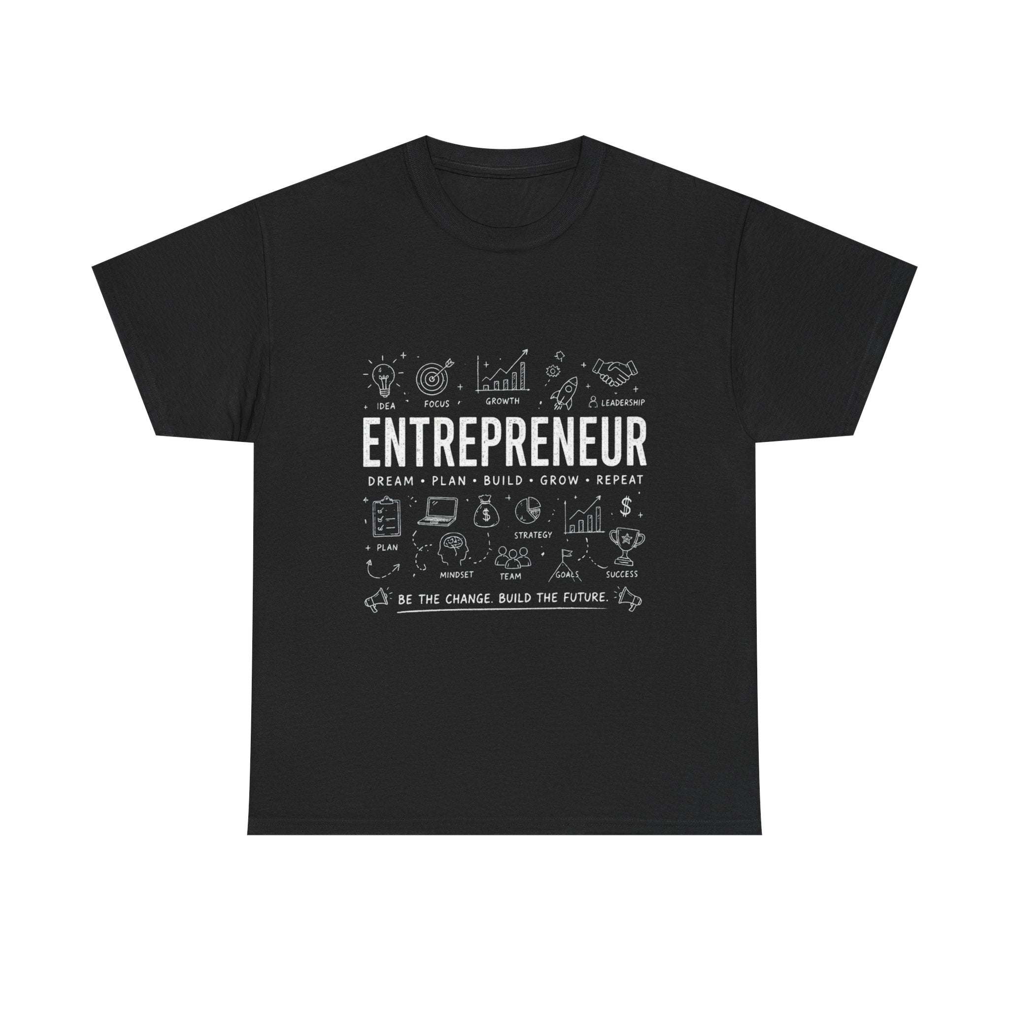 Entrepreneur Doodle T-Shirt — Hustle, Motivation & Hard Work Tee