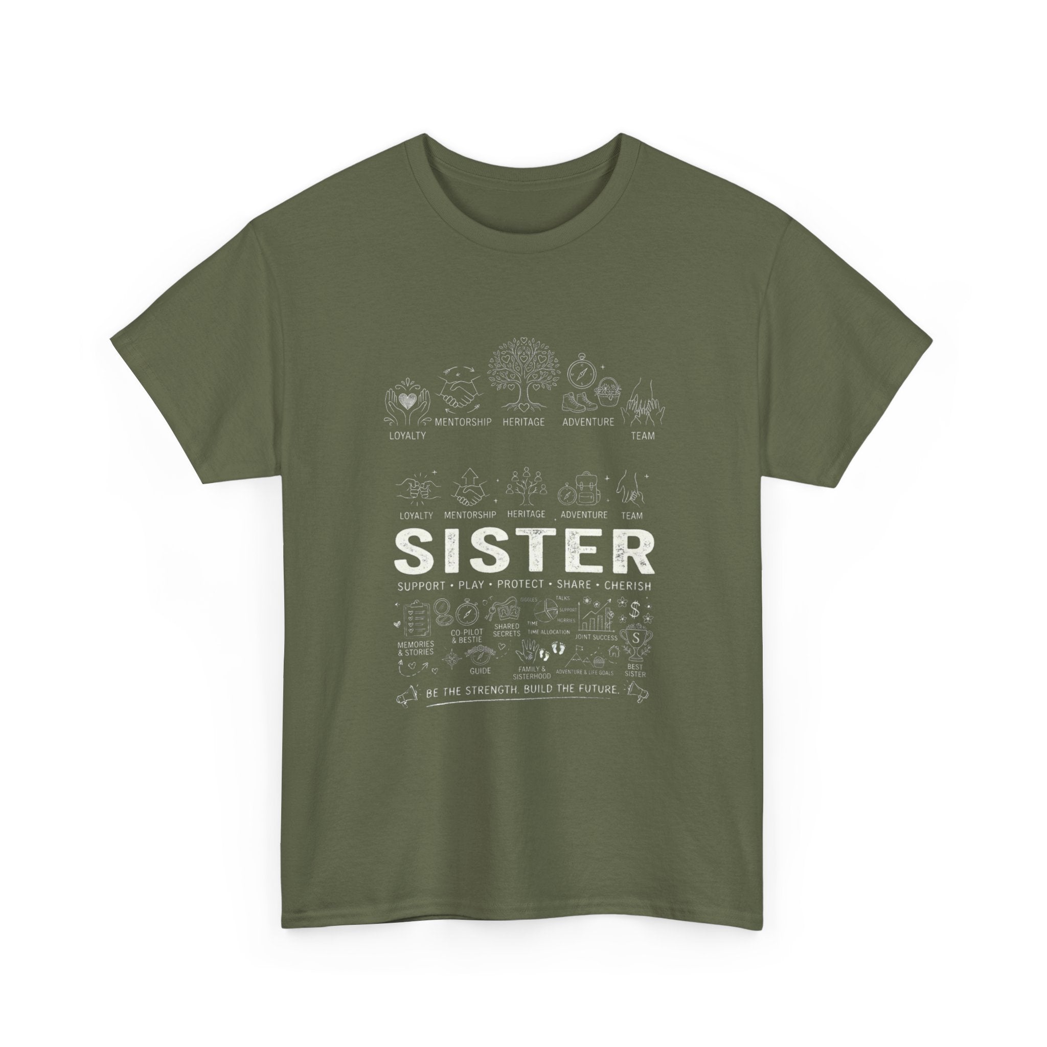 Sister Doodle T-Shirt — Cute Hand-Drawn Sister Gift Tee for Weddings & Birthdays