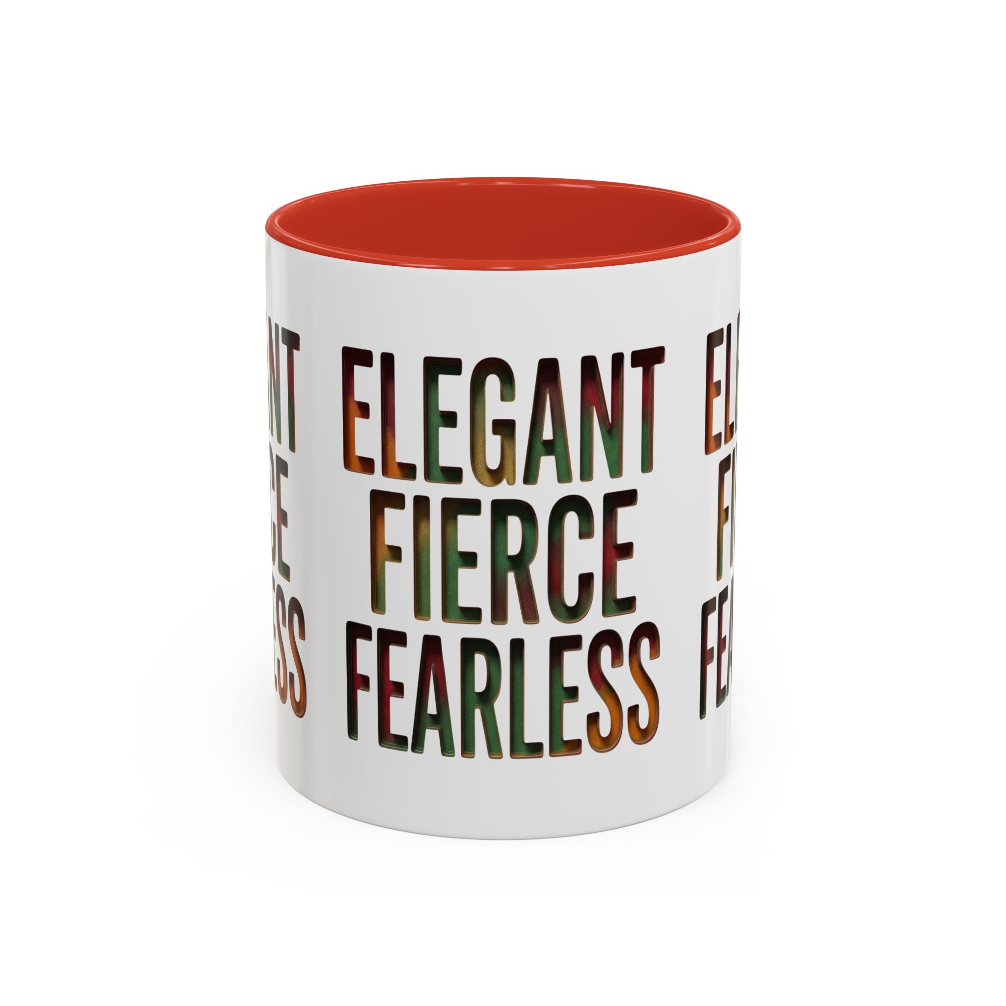 Elegant Fierce Fearless Coffee Mug — Inspirational Accent Mug (11/15oz)