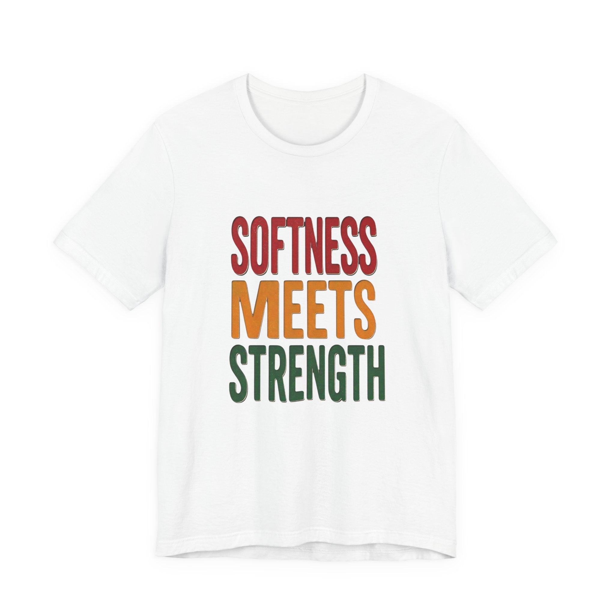 Softness Meets Strength T-Shirt | Juneteenth Pan-African Colors, Black Pride Tee