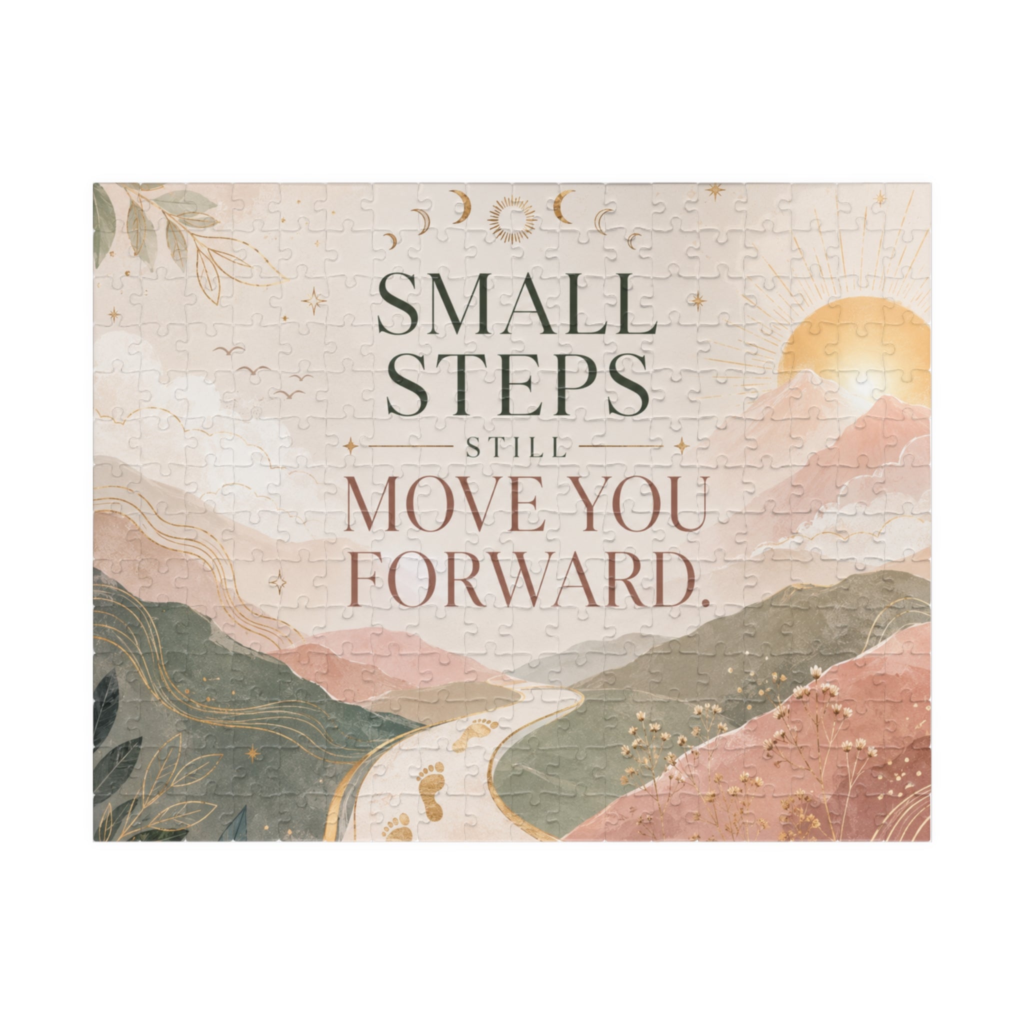 Motivational Puzzle — "Small Steps Still Moves You Forward" Inspirational Jigsaw (110–1014 pcs)