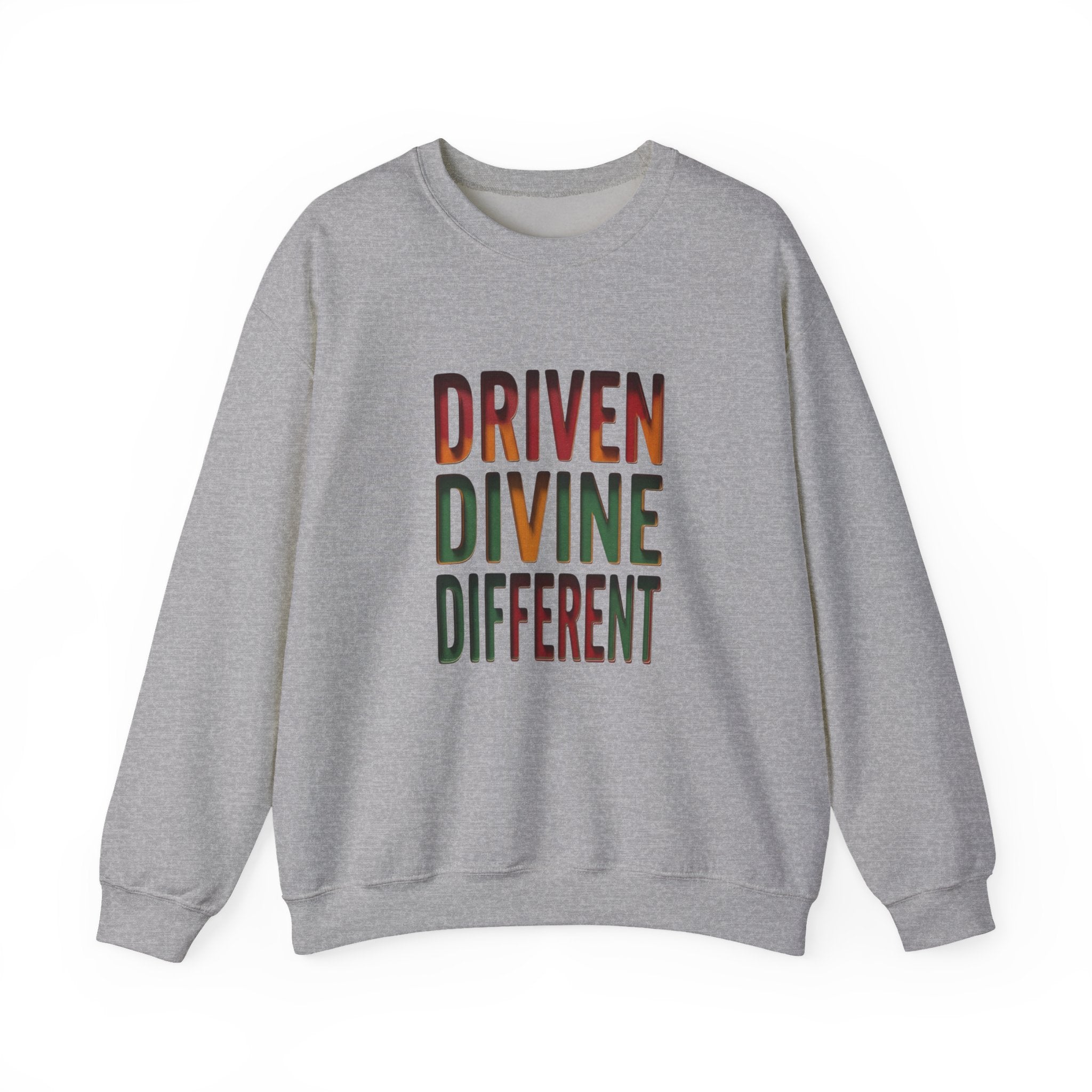 Driven Divine Different Sweatshirt | Juneteenth Pan-African Colors, Freedom Message