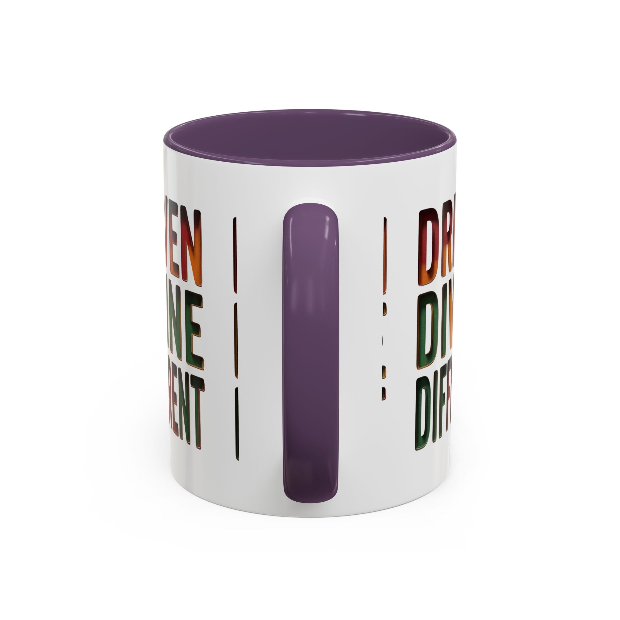Driven Divine Different Accent Coffee Mug – Inspirational Rasta Color Typography (11/15oz)