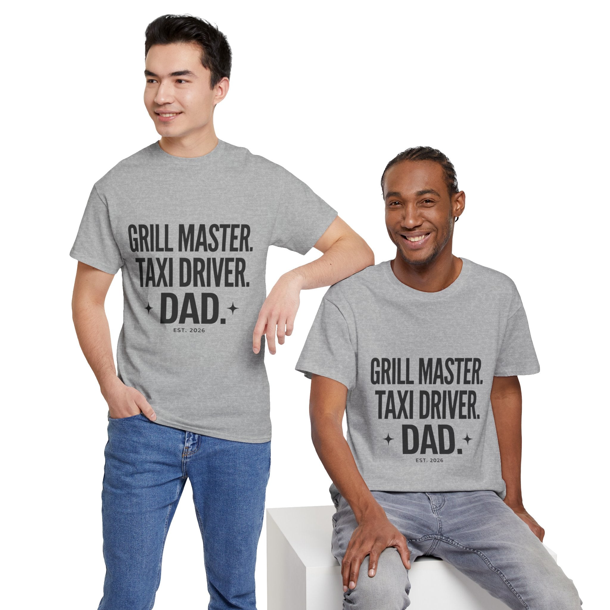 Dad T‑Shirt - "Grill Master. Taxi Driver. Dad." Funny Father’s Day Tee
