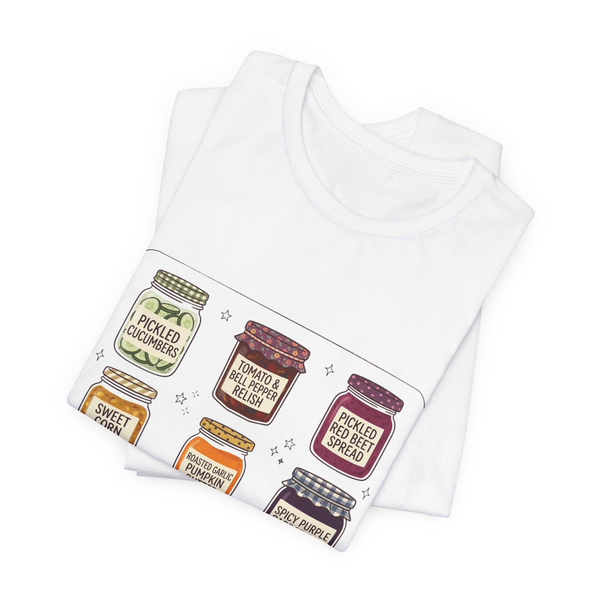 Retro Pantry Jar Illustration T-Shirt | Vintage Food Graphics, Diner Style