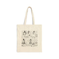 Mother-Mommy Illustrated Canvas Tote Bag — Cute Hand-Drawn Mom & Baby Design
