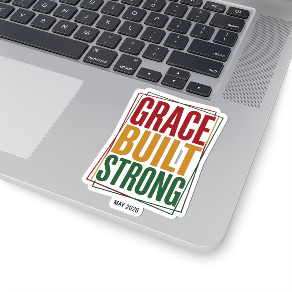 Grace Built Strong Sticker | Juneteenth Pan-African Colors, 1865 Freedom Pride