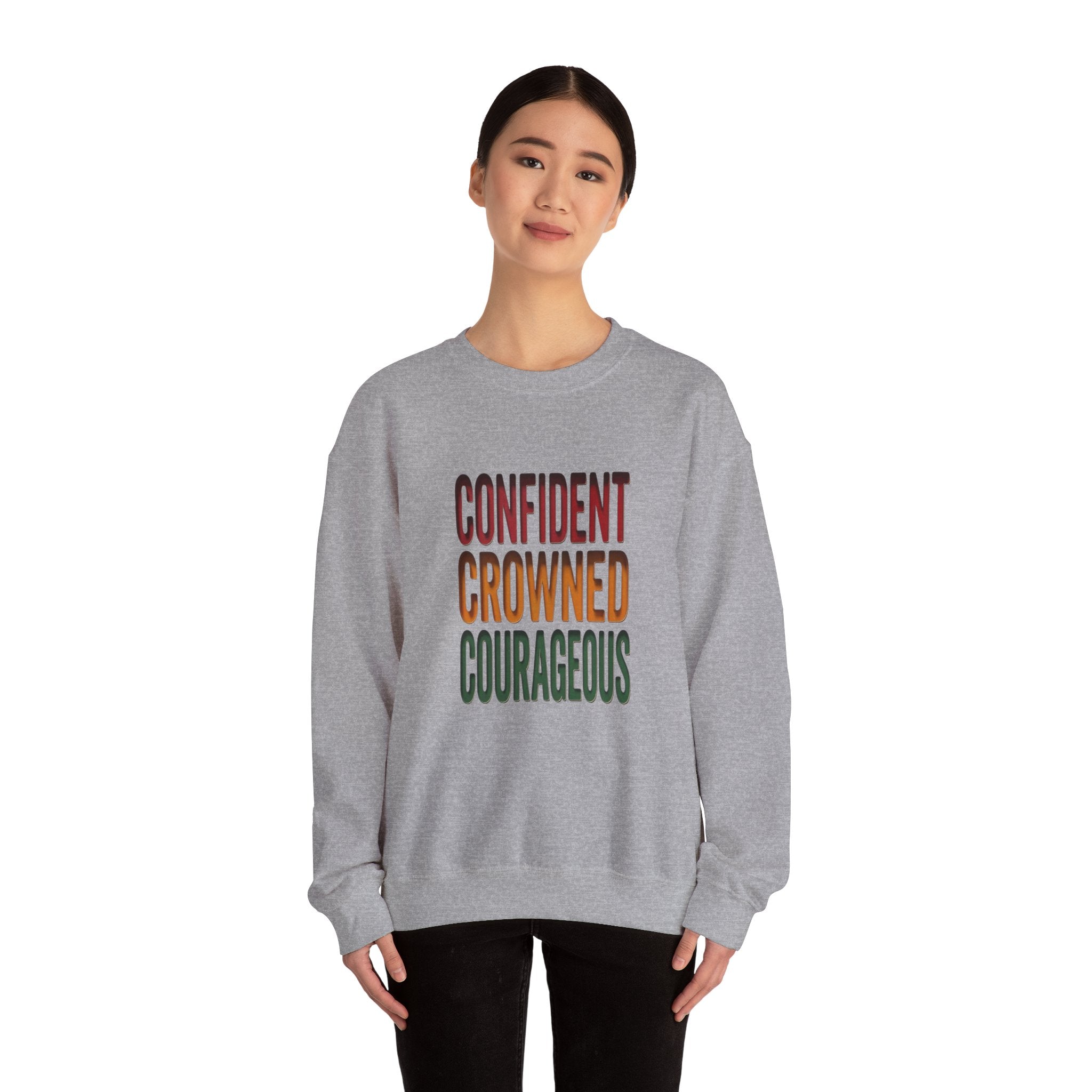 Confident Crowned Courageous Sweatshirt | Juneteenth Pan-African 1865 Freedom