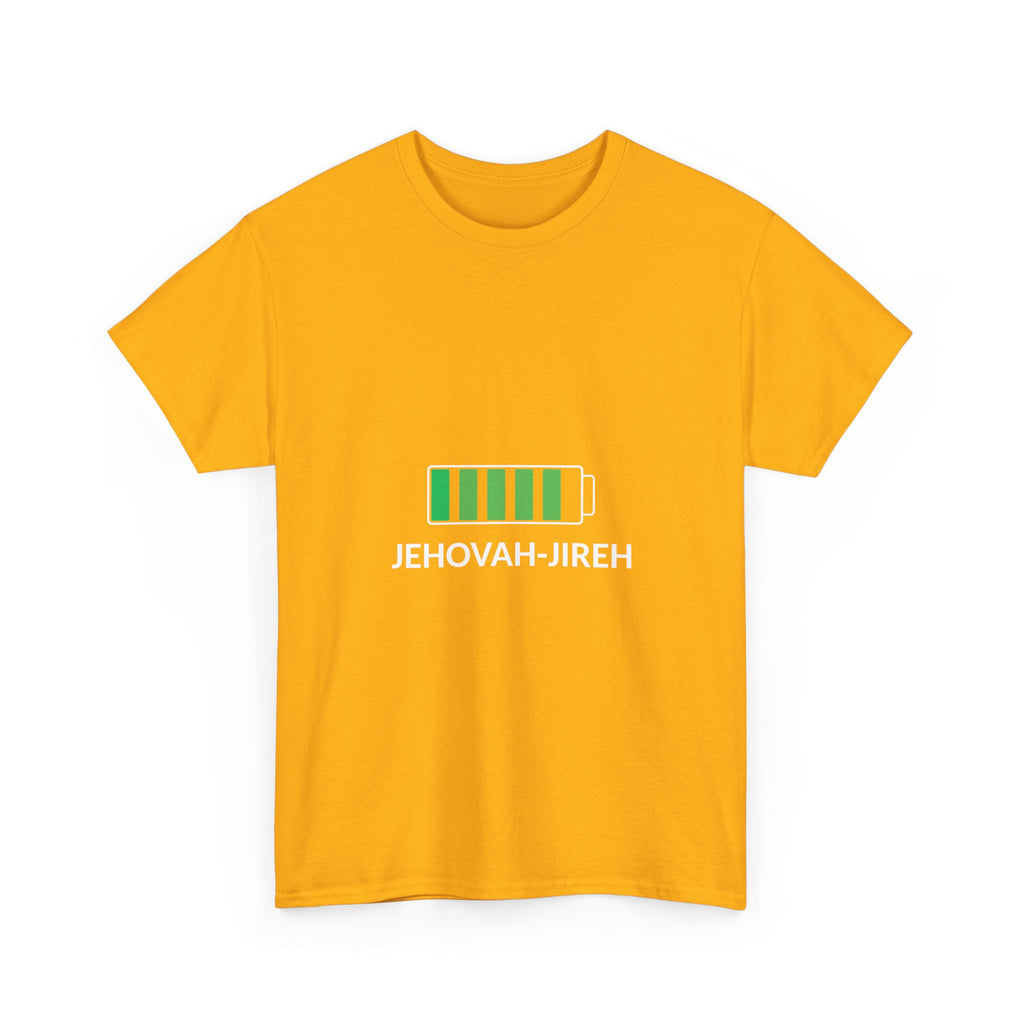 Jehovah-Jireh Battery Graphic Tee — Christian Faith T-Shirt