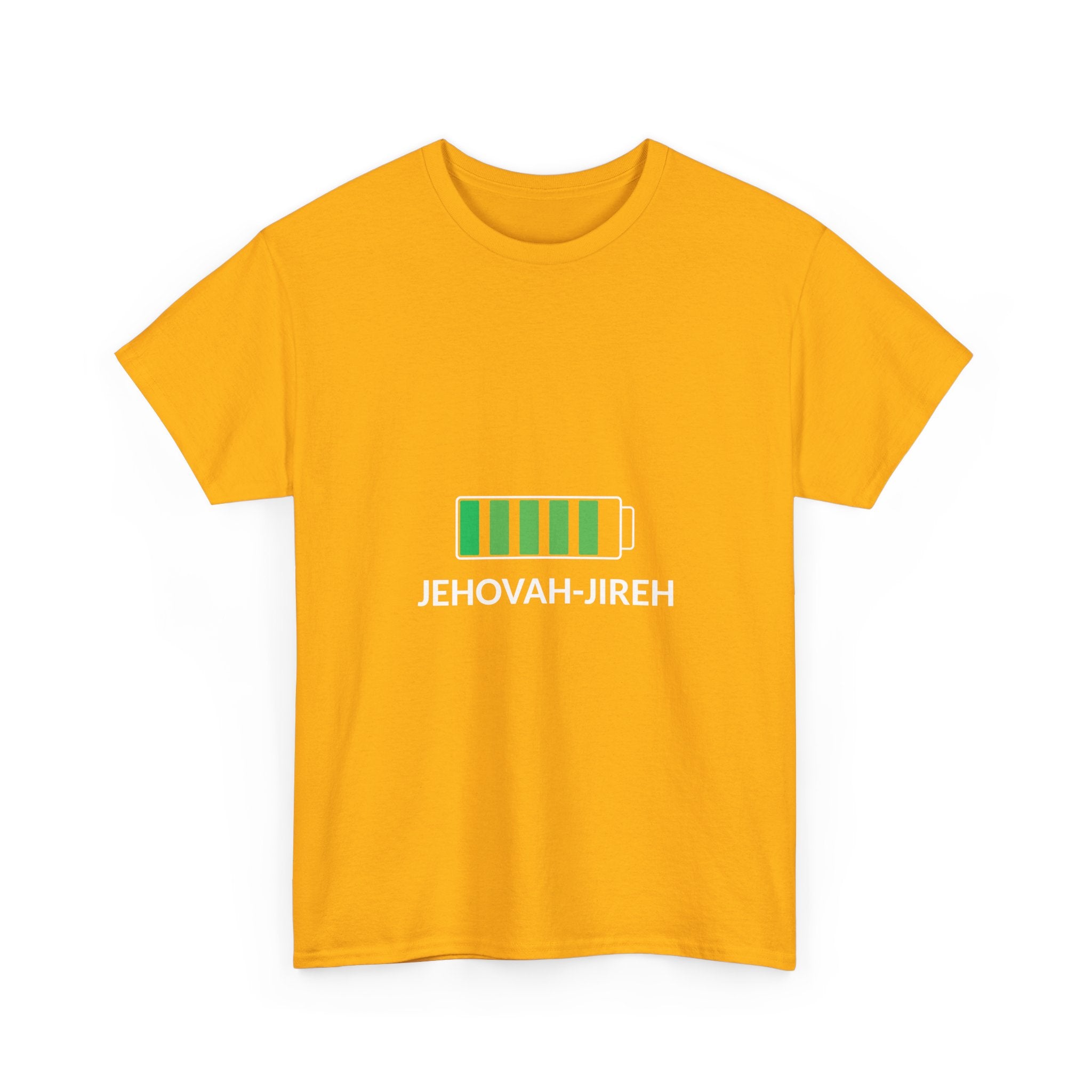 Jehovah-Jireh Battery Graphic Tee — Christian Faith T-Shirt