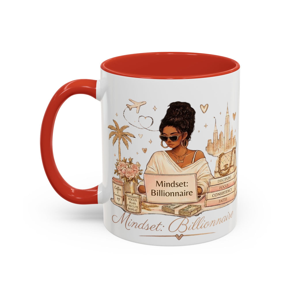 Mindset: Billionaire Accent Coffee Mug — Inspirational Luxury Travel Design (11/15 oz)