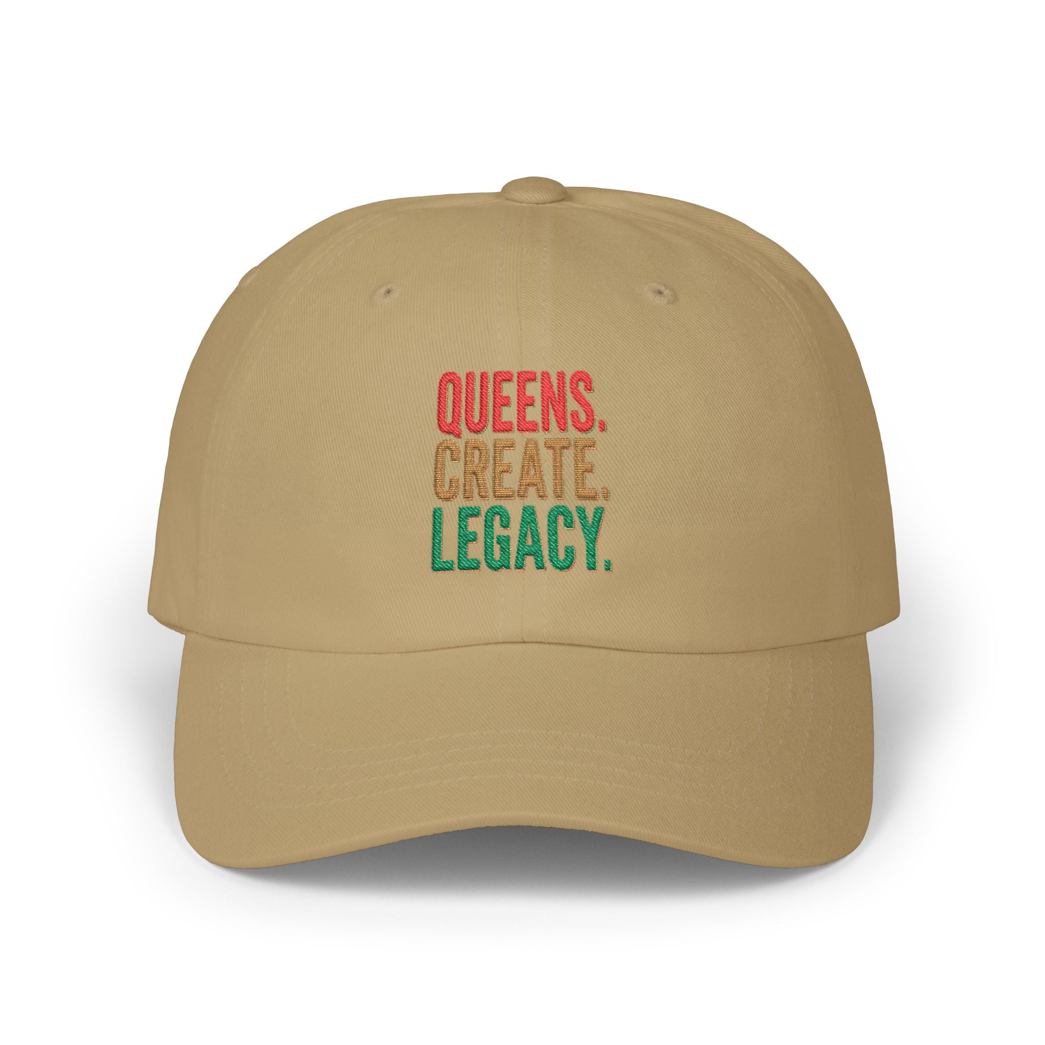 Dad Cap — "Queens. Create. Legacy." Embroidered Baseball Hat