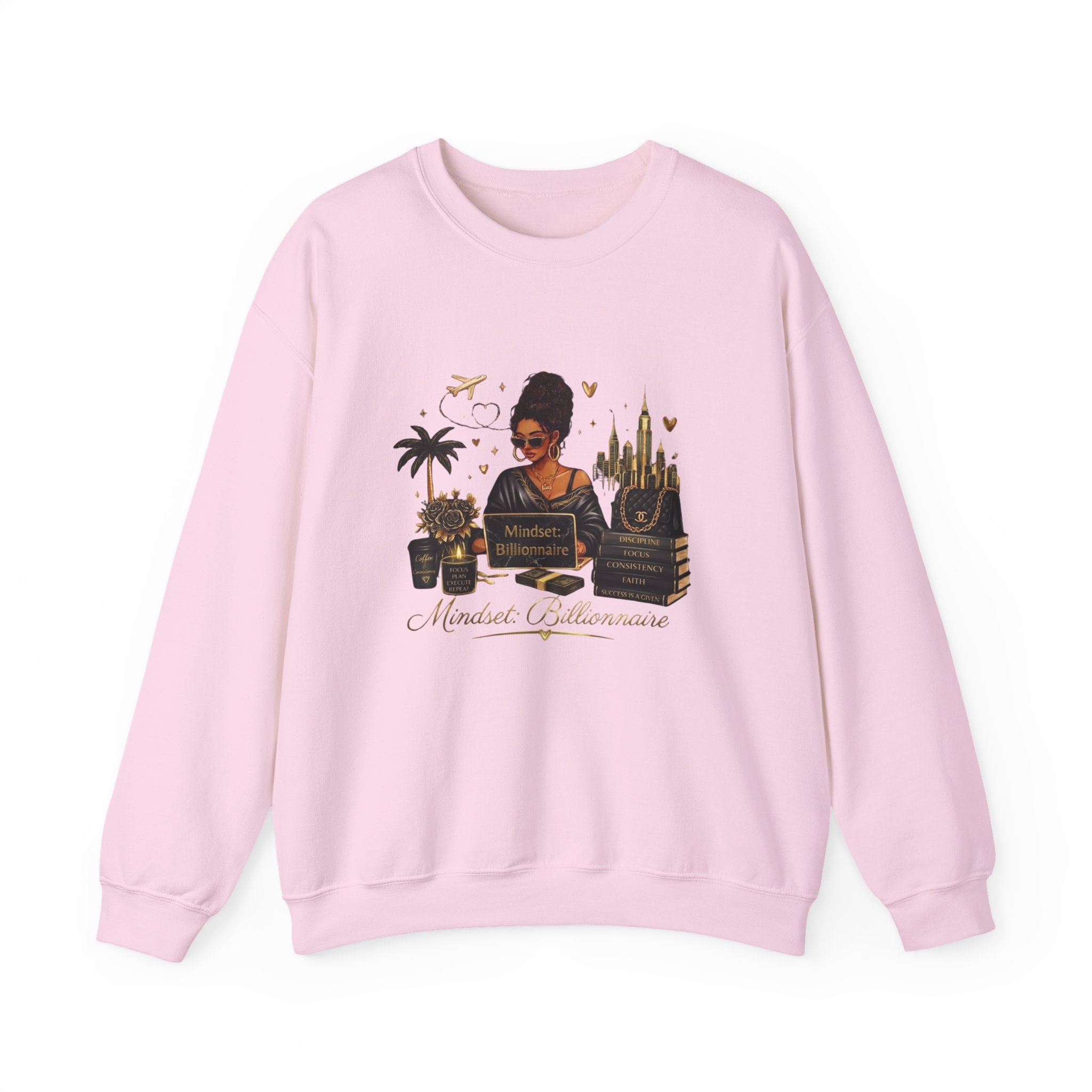Mindset Billionaire Sweatshirt — Inspirational Cozy Crewneck for Women