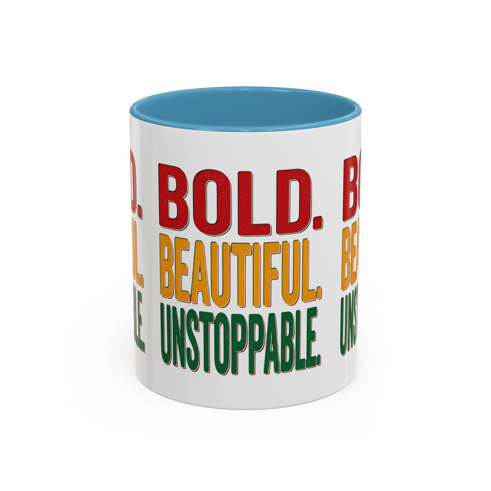 Bold Beautiful Unstoppable Accent Coffee Mug — Inspirational 11/15oz Gift