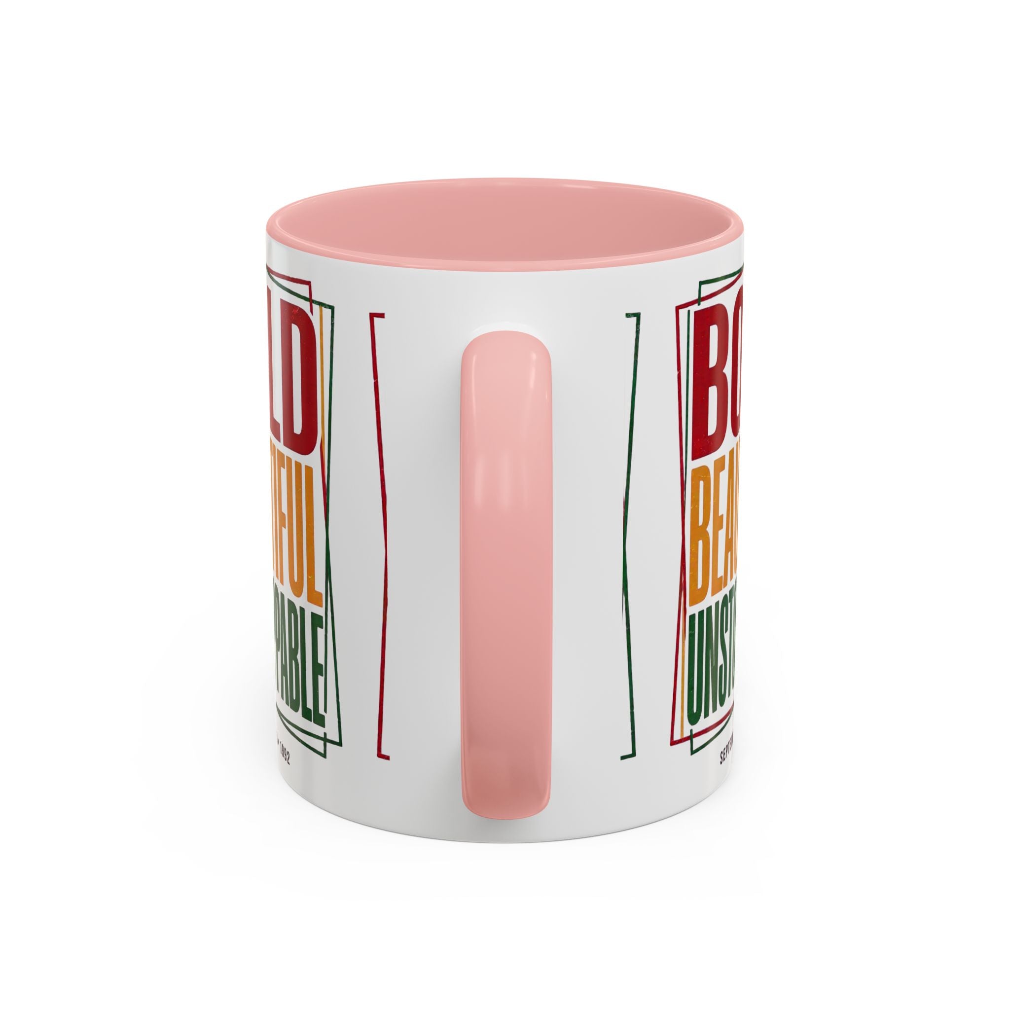 Bold Beautiful Unstoppable Accent Coffee Mug — Motivational Inspirational Gift (11/15oz)