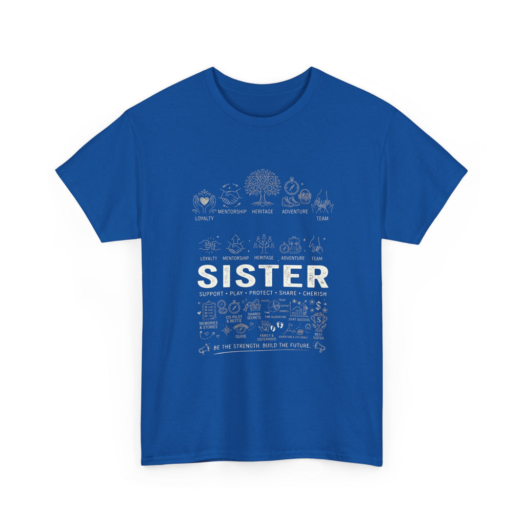 Sister Doodle T-Shirt — Cute Hand-Drawn Sister Gift Tee for Weddings & Birthdays