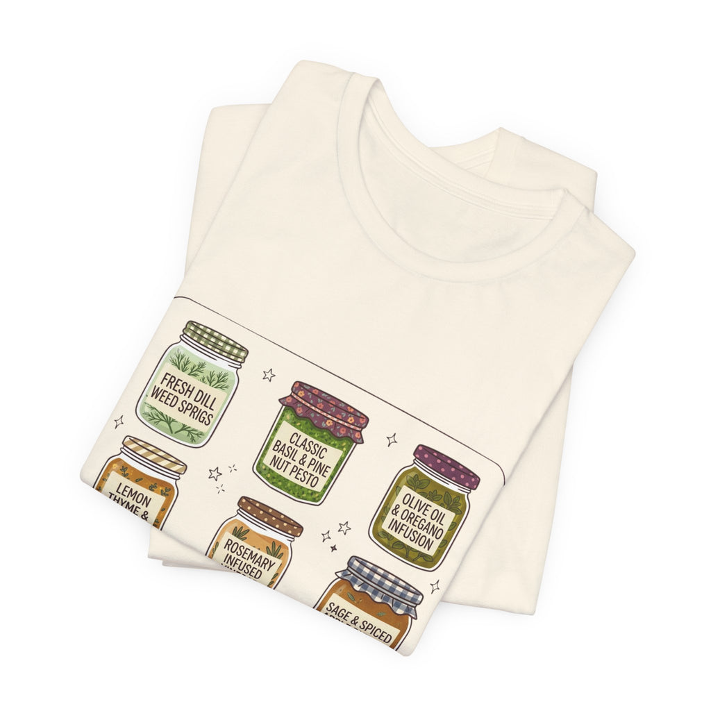 Retro Jam Jars T-Shirt | Vintage Food Graphics, Hand-Drawn Pantry Art