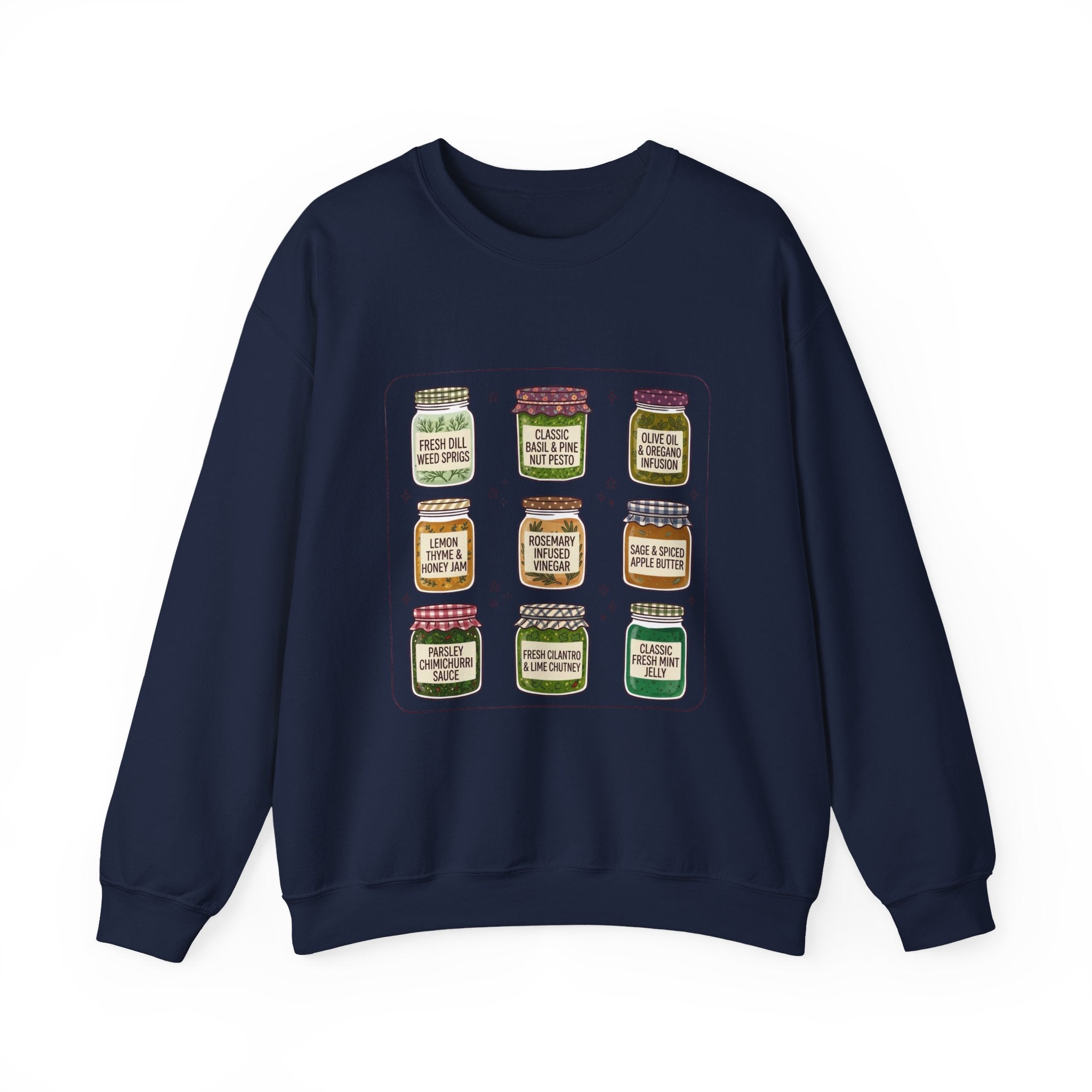 Vintage Jam Jar Illustration Sweatshirt | Retro Food Graphics, Hand-Drawn Diner Style