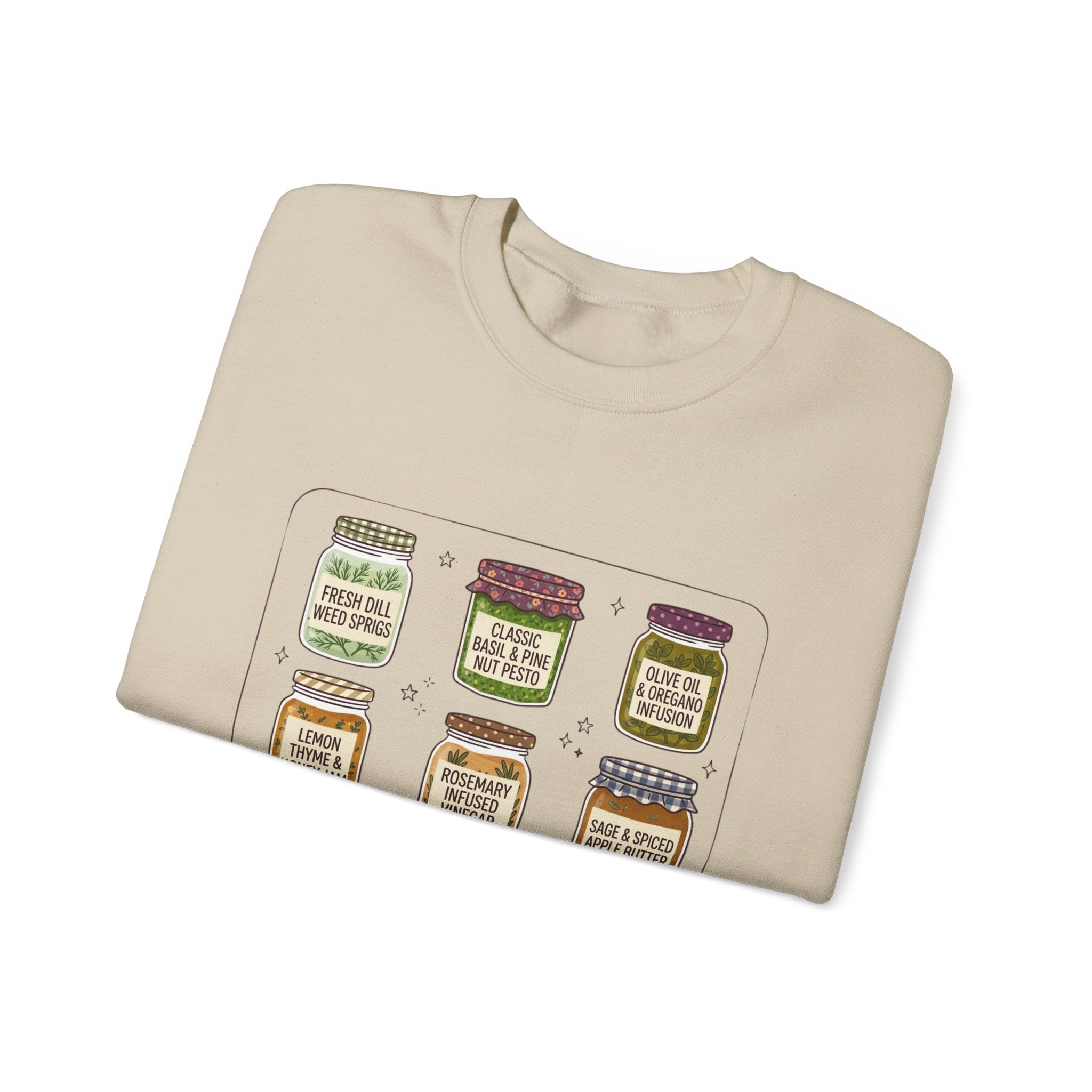 Vintage Jam Jar Illustration Sweatshirt | Retro Food Graphics, Hand-Drawn Diner Style