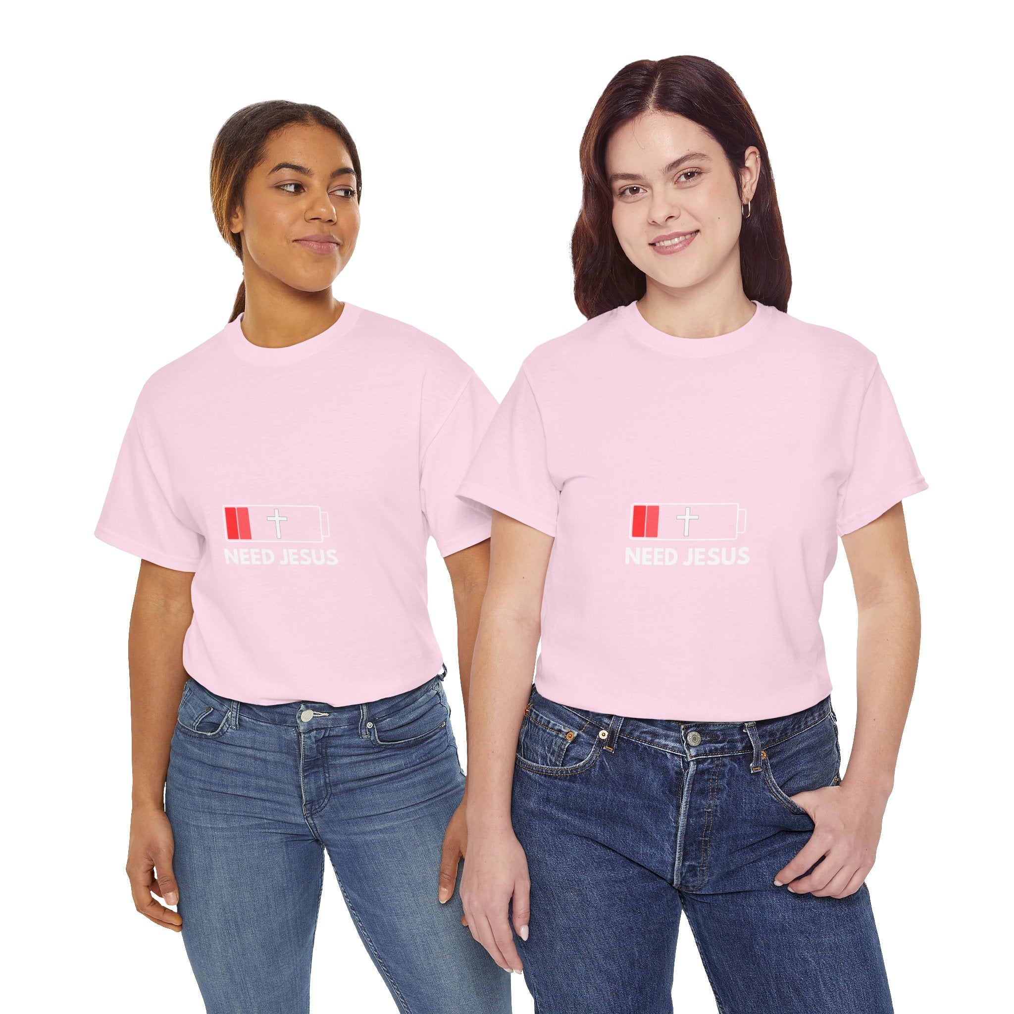 Need Jesus Low Battery Christian T-Shirt
