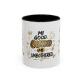Blessed & Unbothered Accent Coffee Mug — "Mi Good, Blessed, Mi Unbothered"