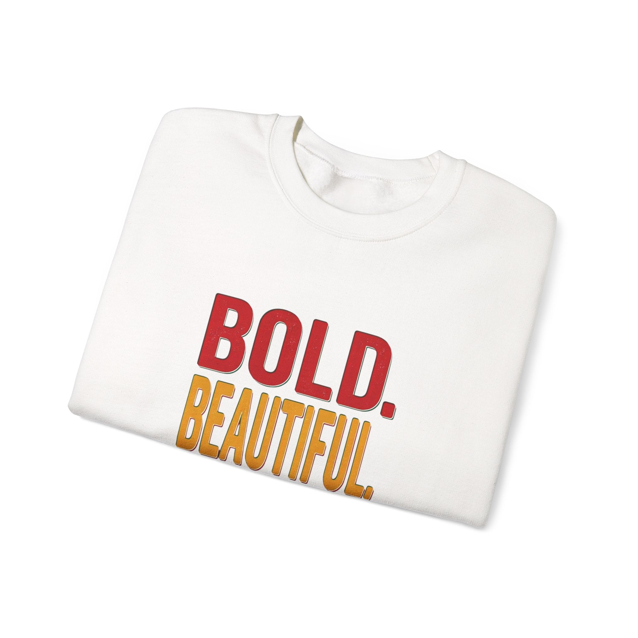 Bold Beautiful Unstoppable Crewneck Sweatshirt | Juneteenth Pan-African Colors