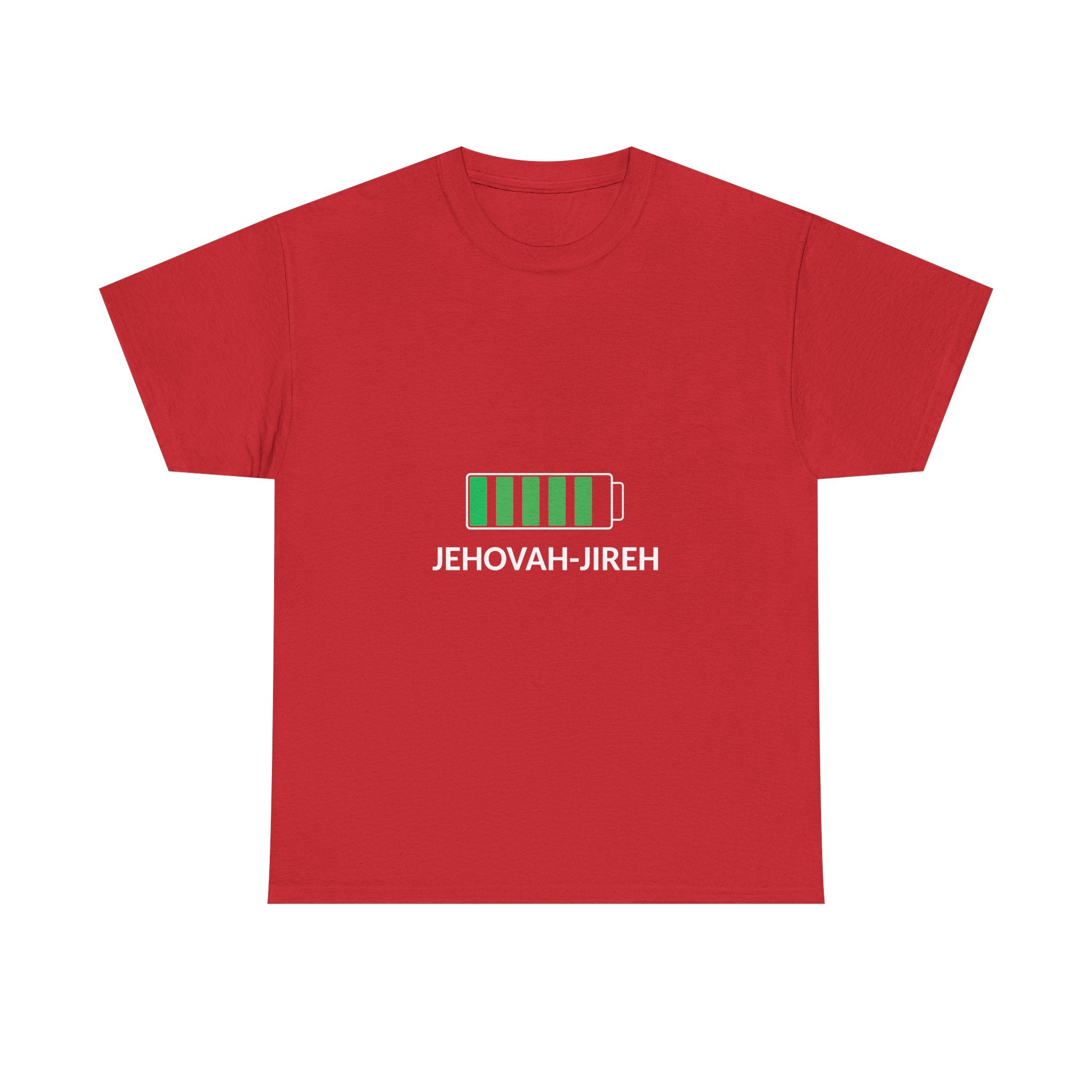 Jehovah-Jireh Battery Graphic Tee — Christian Faith T-Shirt