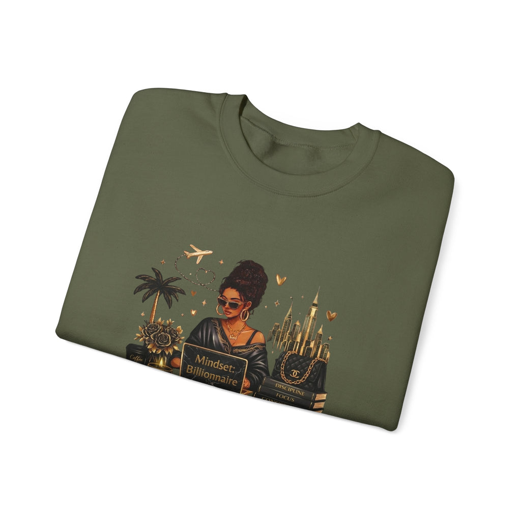 Mindset Billionaire Sweatshirt — Inspirational Cozy Crewneck for Women