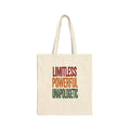 Limitless Powerful Unapologetic Tote, Juneteenth Pan-African Colors, Black Pride Canvas