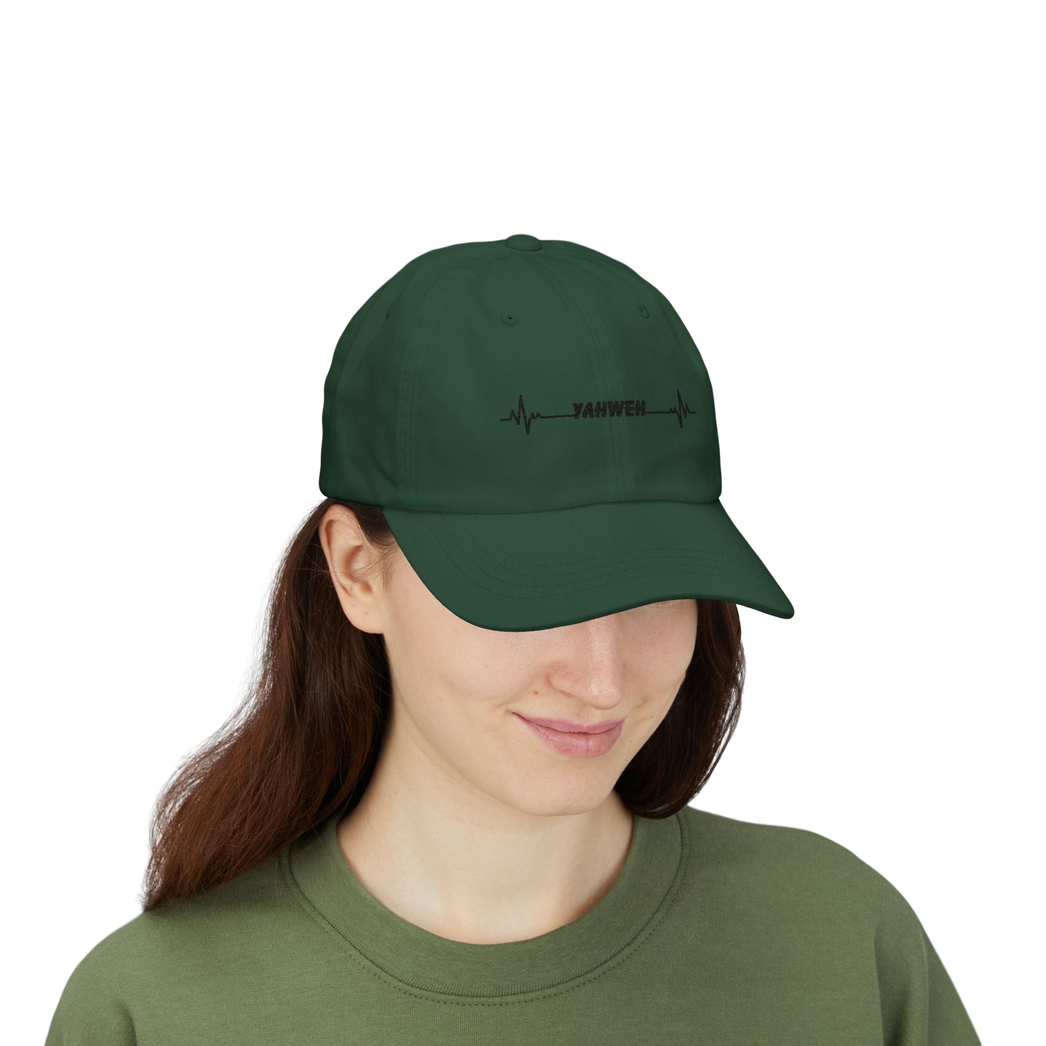 Yahweh Heartbeat Dad Cap — Christian Embroidered Baseball Hat