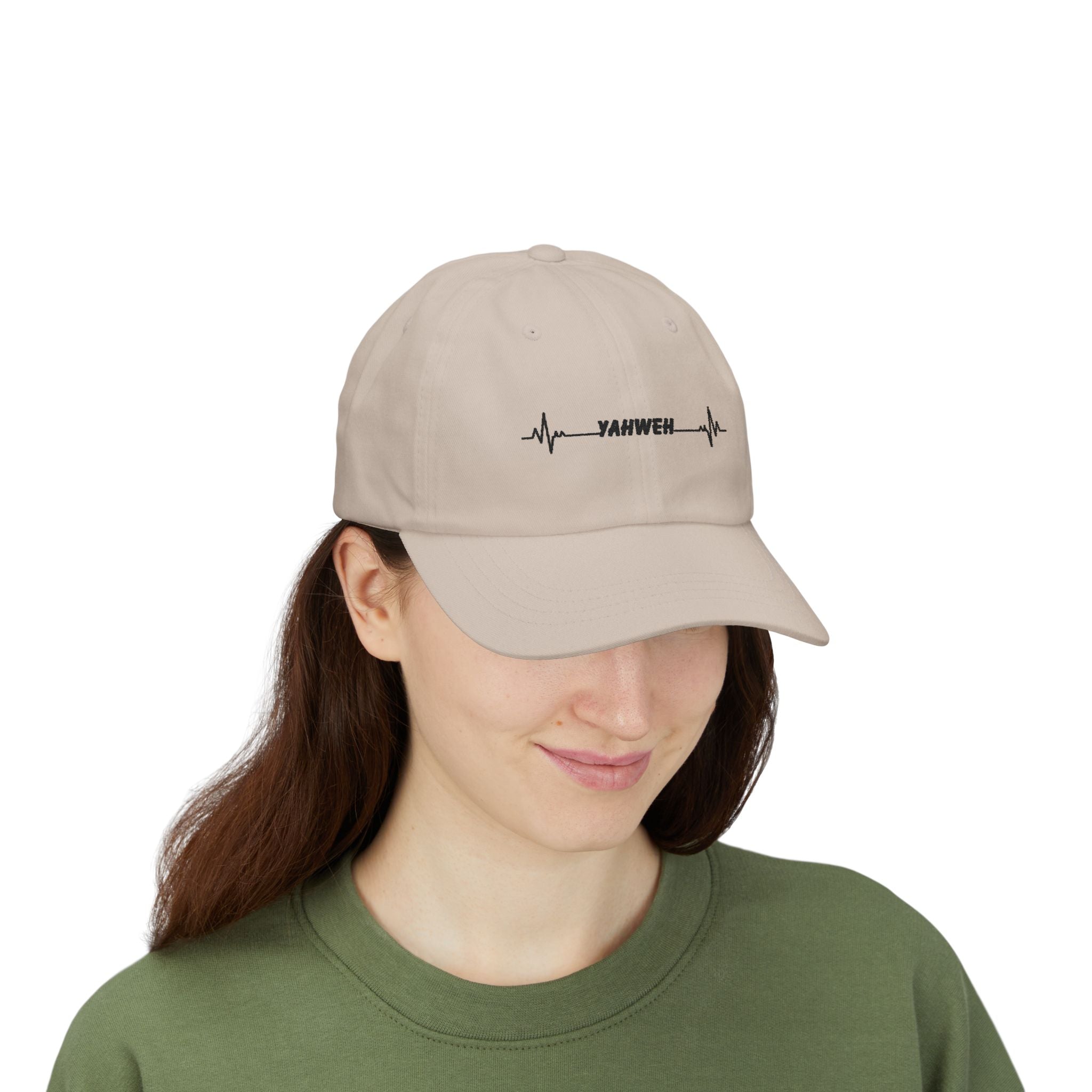 Yahweh Heartbeat Dad Cap — Christian Embroidered Baseball Hat
