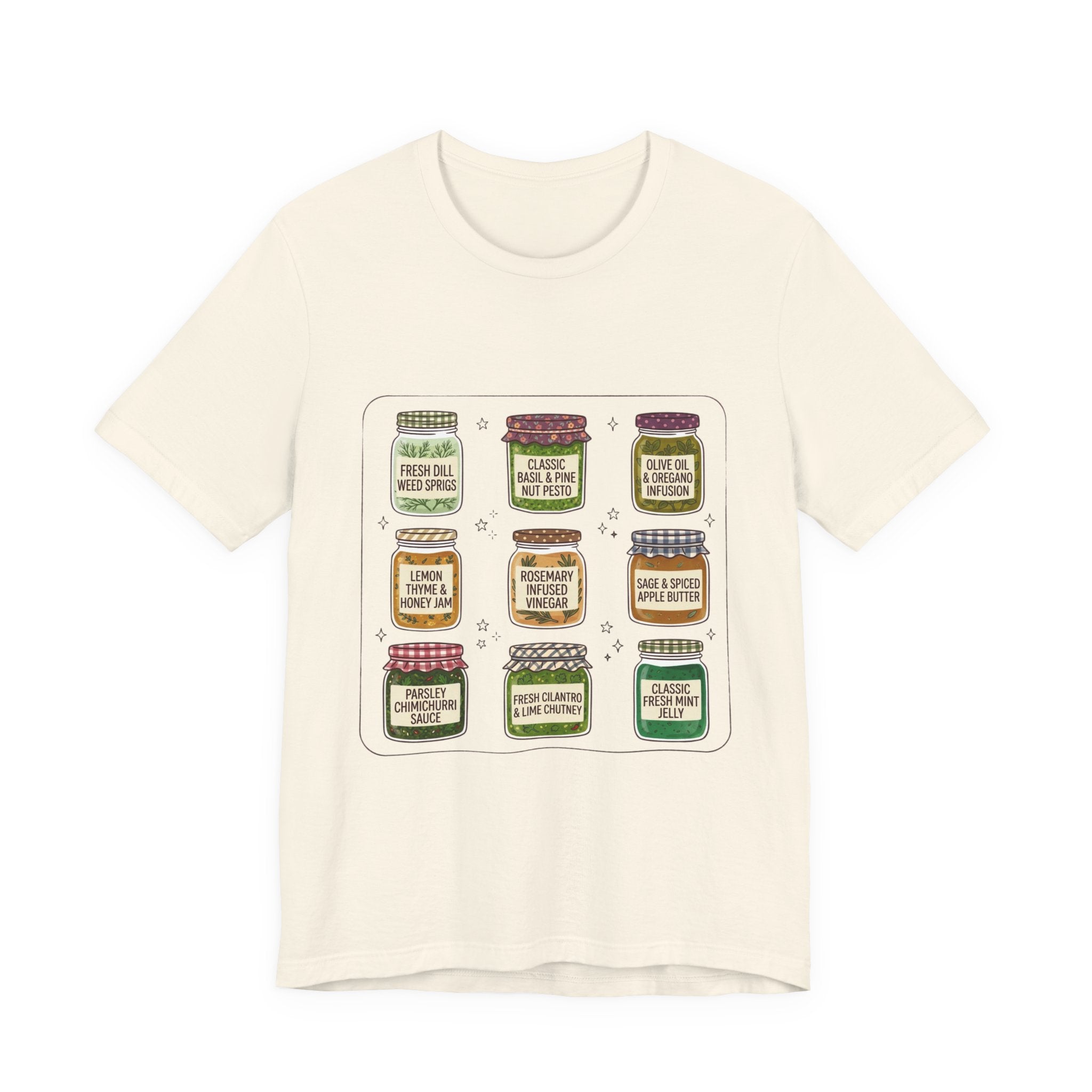 Retro Jam Jars T-Shirt | Vintage Food Graphics, Hand-Drawn Pantry Art