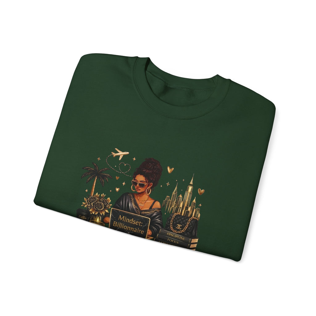 Mindset Billionaire Sweatshirt — Inspirational Cozy Crewneck for Women