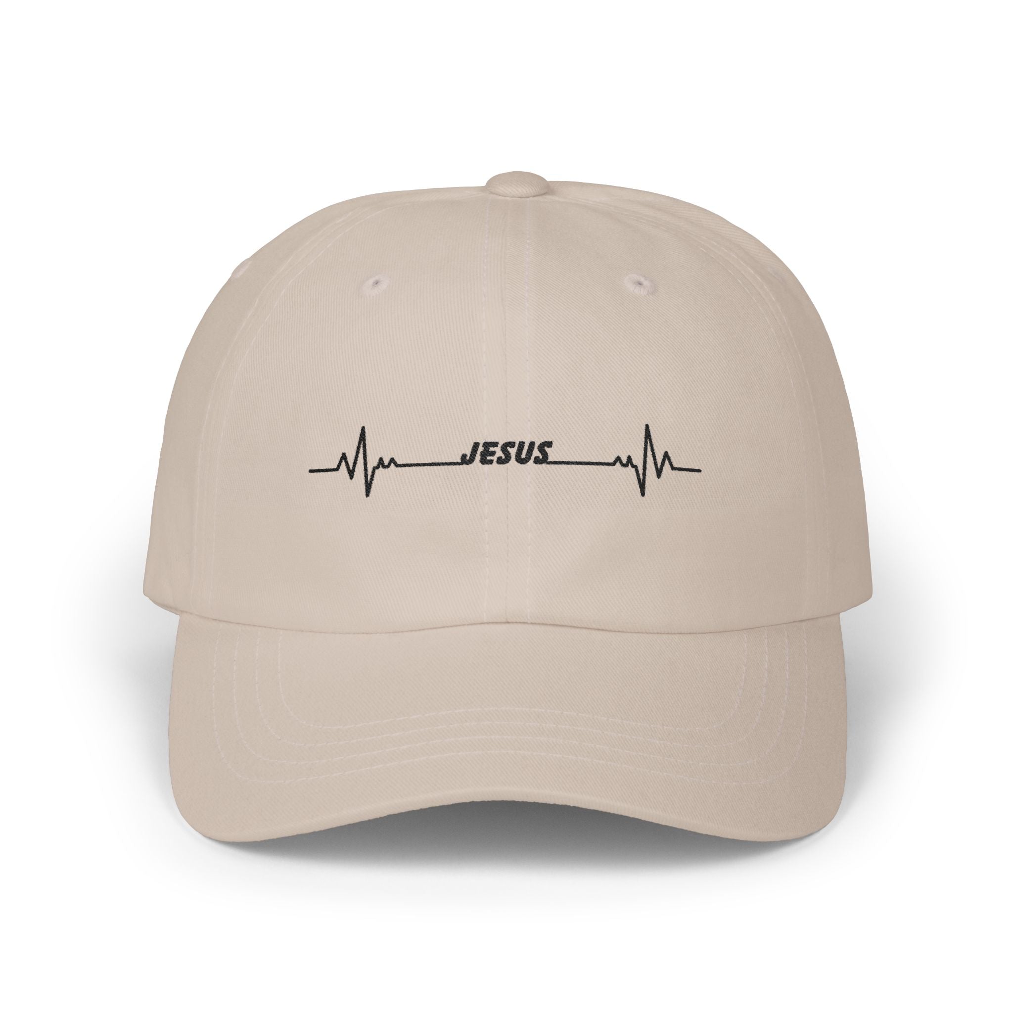 Jesus Heartbeat Dad Cap – Christian Embroidered Baseball Hat